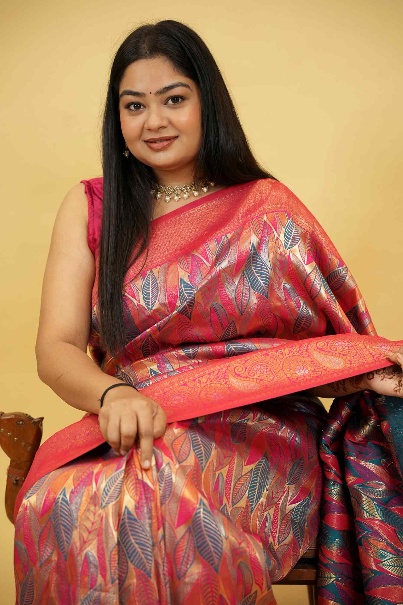 Dhoop Chaav Pink  Toned  Soft Silk Kanjivaram With zari woven  Wrap in 1 minute saree