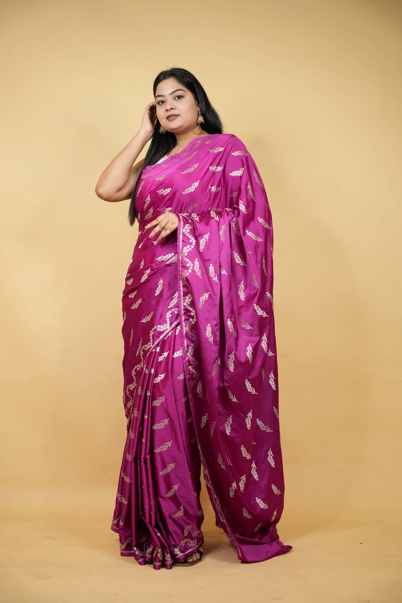 The Softest Mashru Silk Meets Timeless Zari. Ready in 30 Seconds