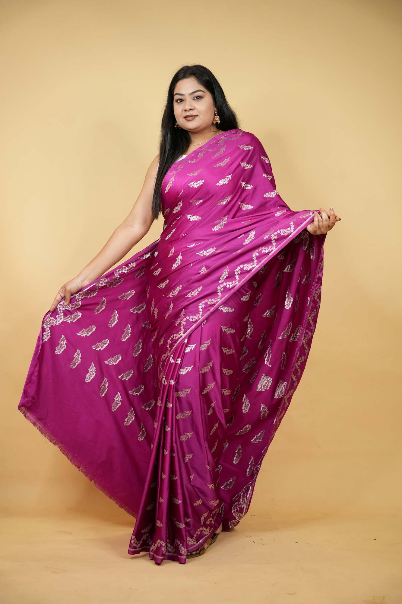 The Softest Mashru Silk Meets Timeless Zari. Ready in 30 Seconds