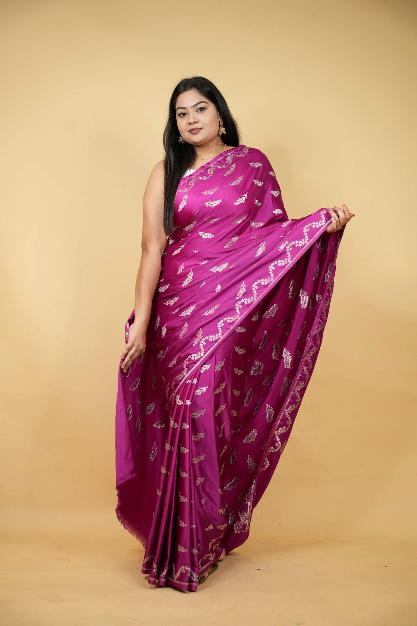 The Softest Mashru Silk Meets Timeless Zari. Ready in 30 Seconds