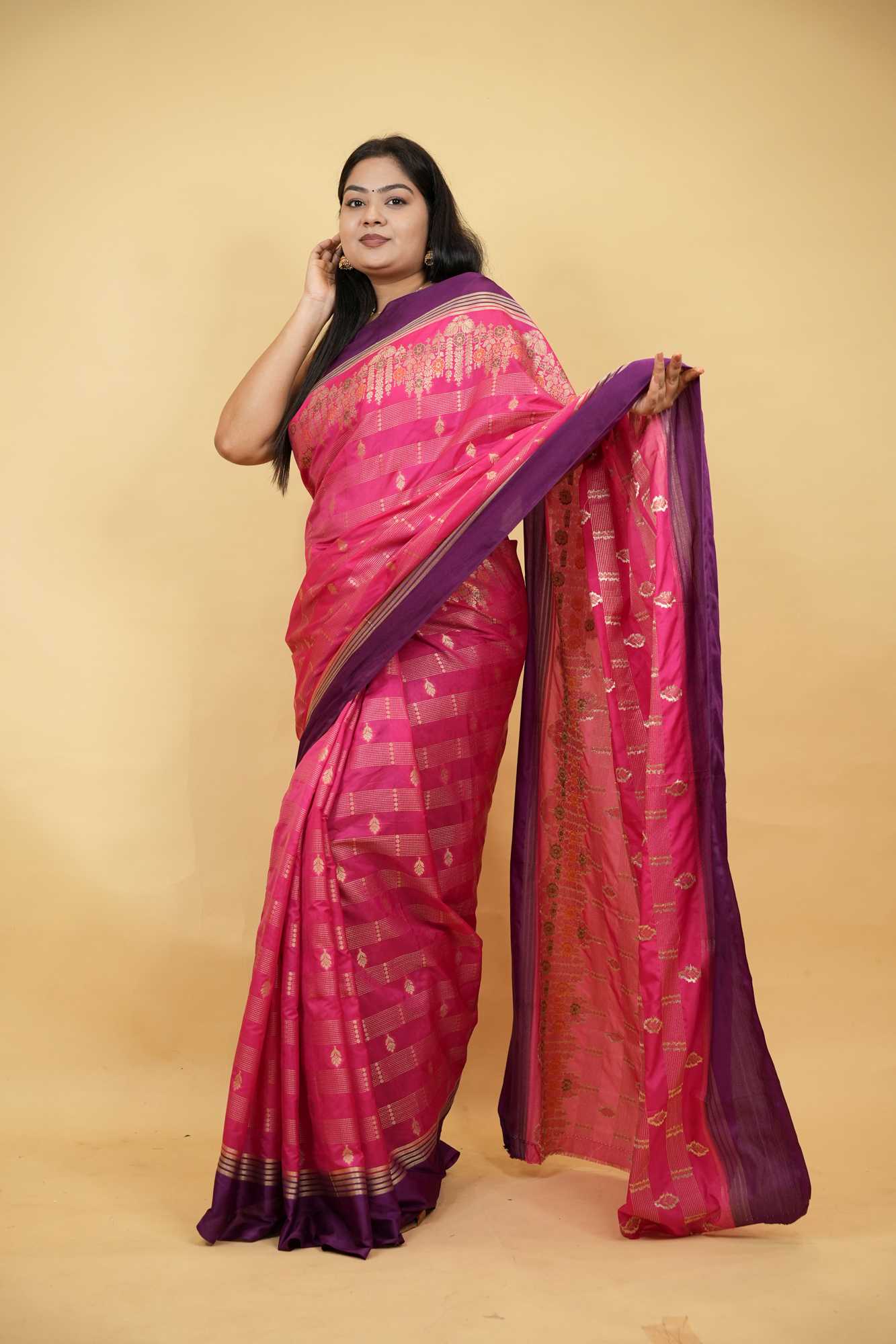 Meenakari with All-Over Buti Weave and Zari Work Ready To wear Saree