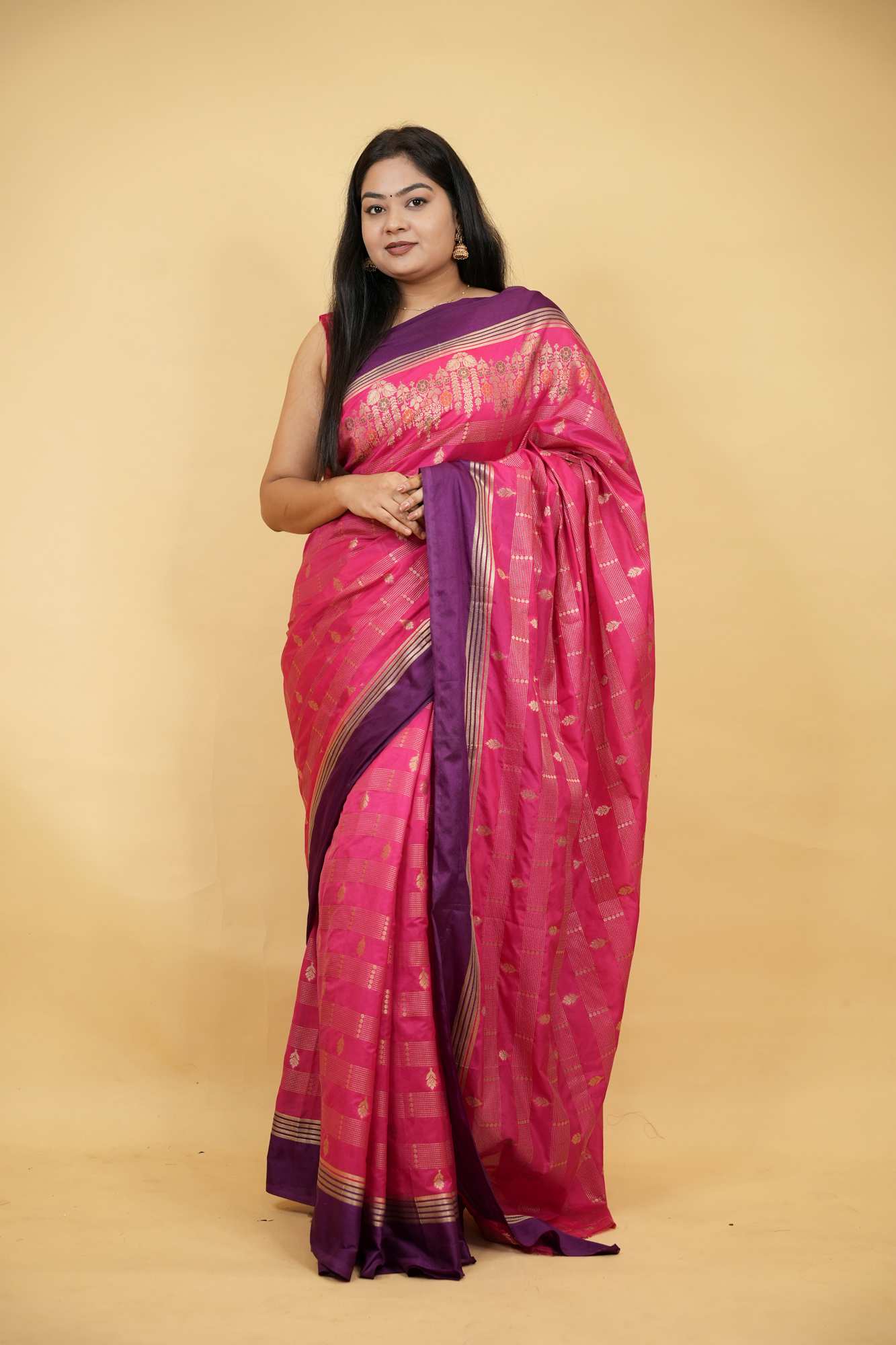 Meenakari with All-Over Buti Weave and Zari Work Ready To wear Saree