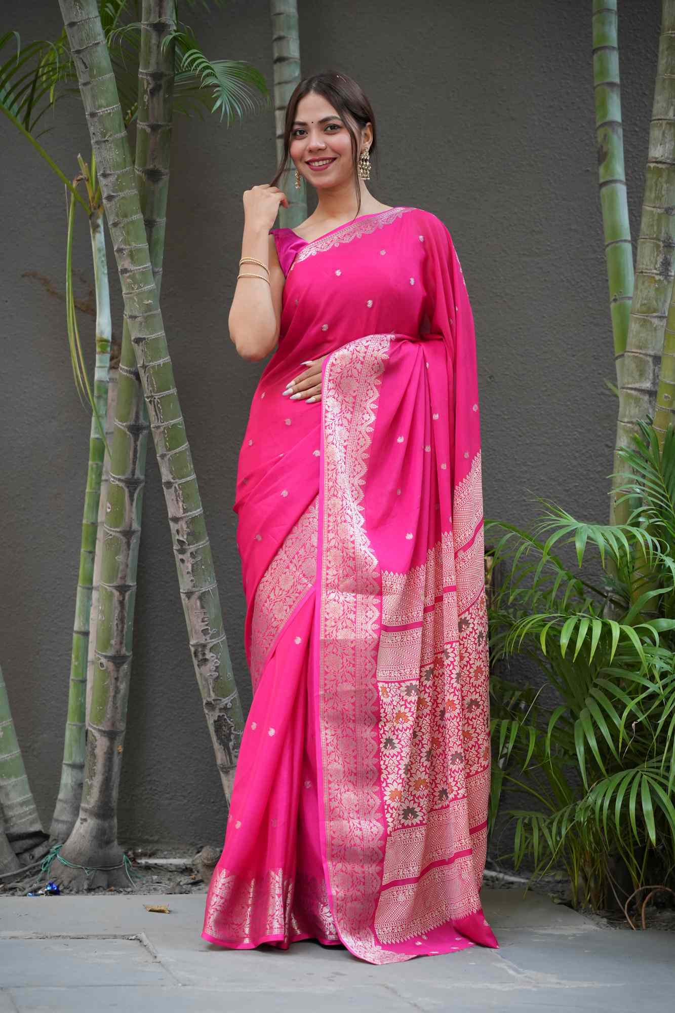 Meenakari weave weave Ready To Wear Saree