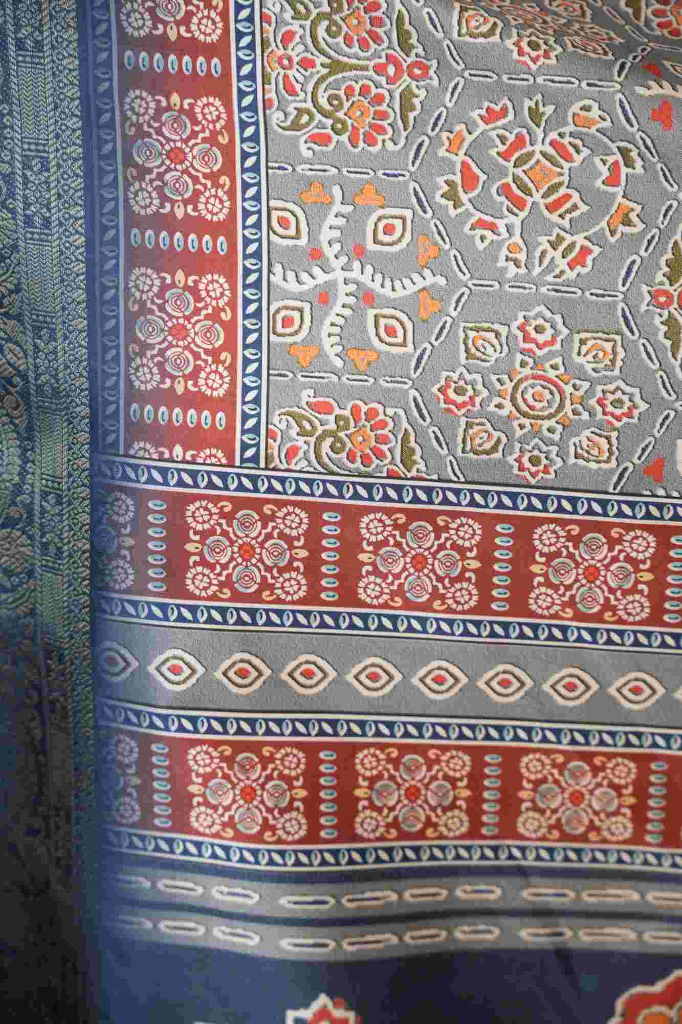 Soft Lichi Silk Jacquard Weaving Border Ready To Wear Saree