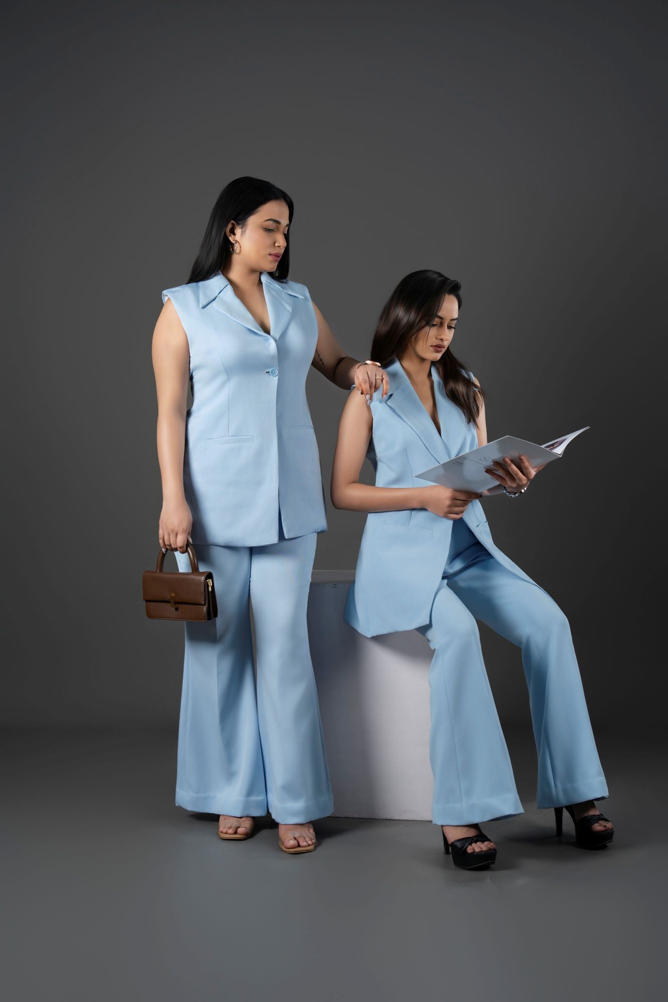 Tailored High-Waisted Wide-Leg Trousers Pant