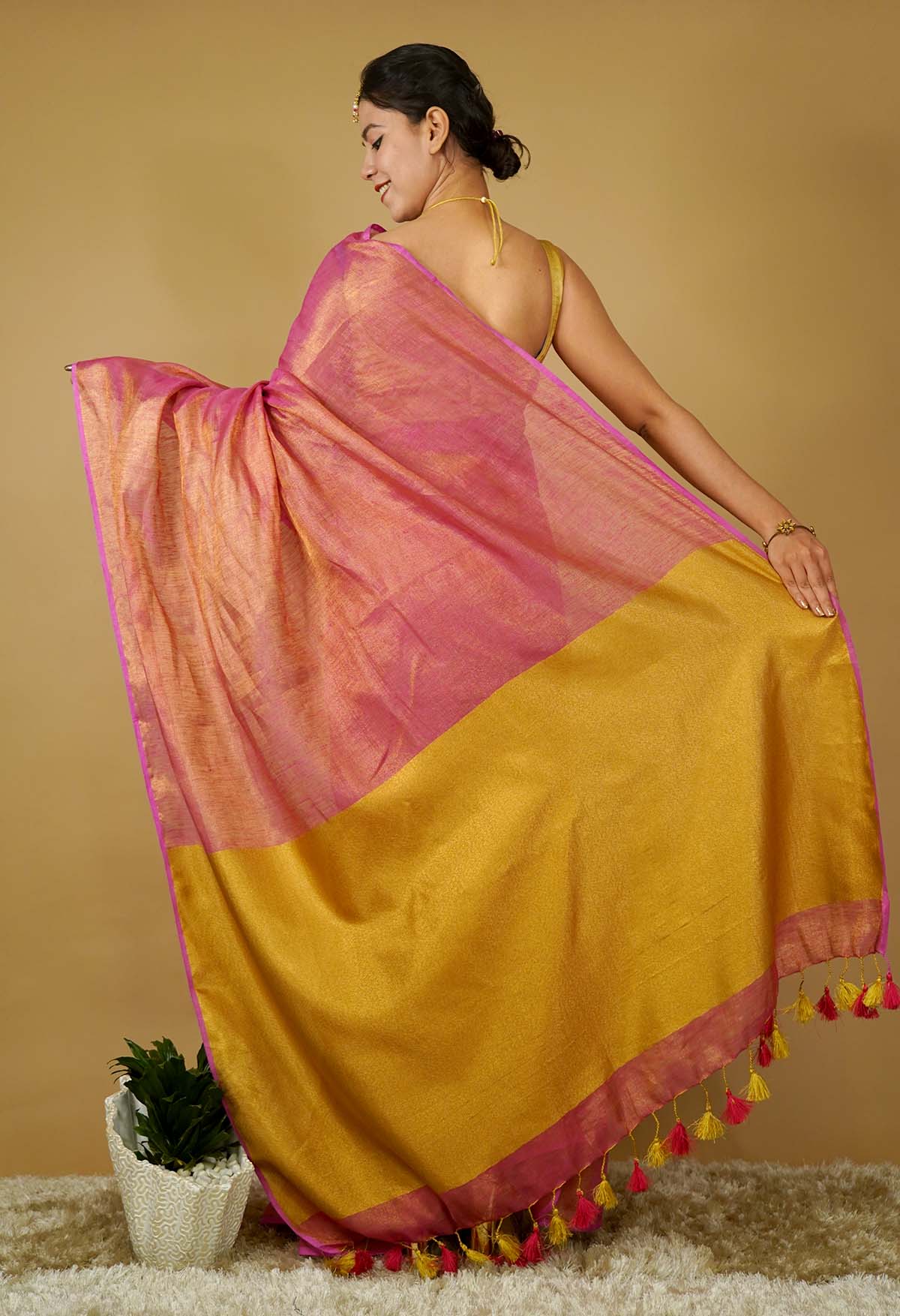 Floral Embroidered Bhagalpuri Linen Saree! | linen, sari | MDS301 -  https://aham.store/products/floral-embroidered-bhagalpuri-linen-sareemds301?_pos=1&_sid=0f1b0e9d8&_ss=r  | By Aham Designer BoutiqueFacebook