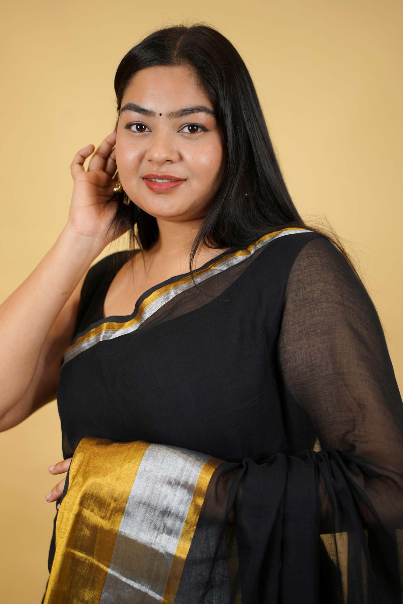 For the Woman Who Doesn’t Need Loud To Be Noticed - Mul Mul Cotton With Handloom Border Ready To Wear Saree