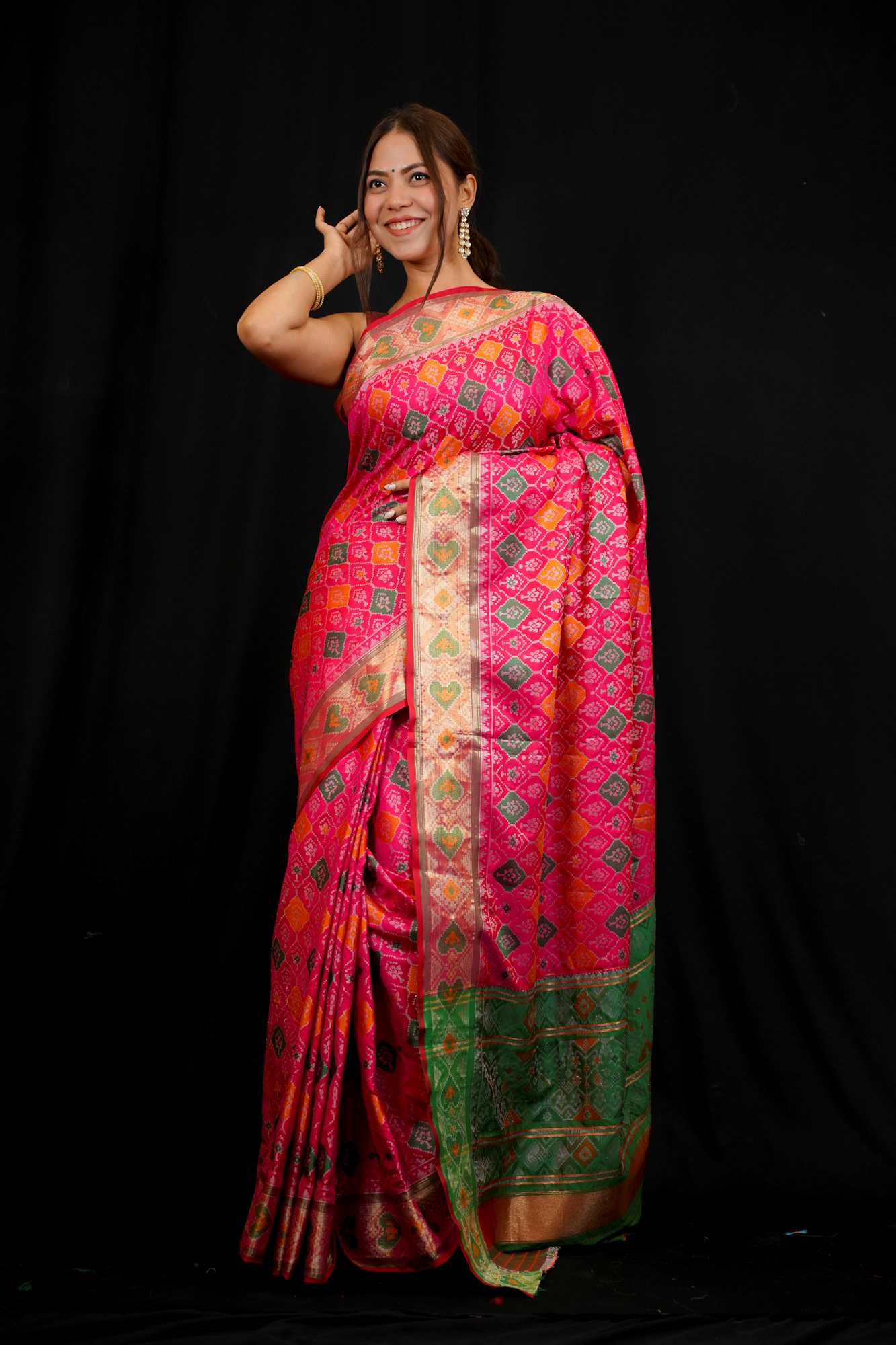 Patola weave ready to wear saree