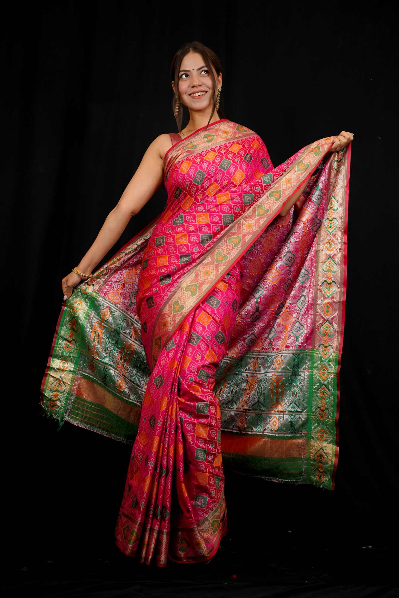 Patola weave ready to wear saree