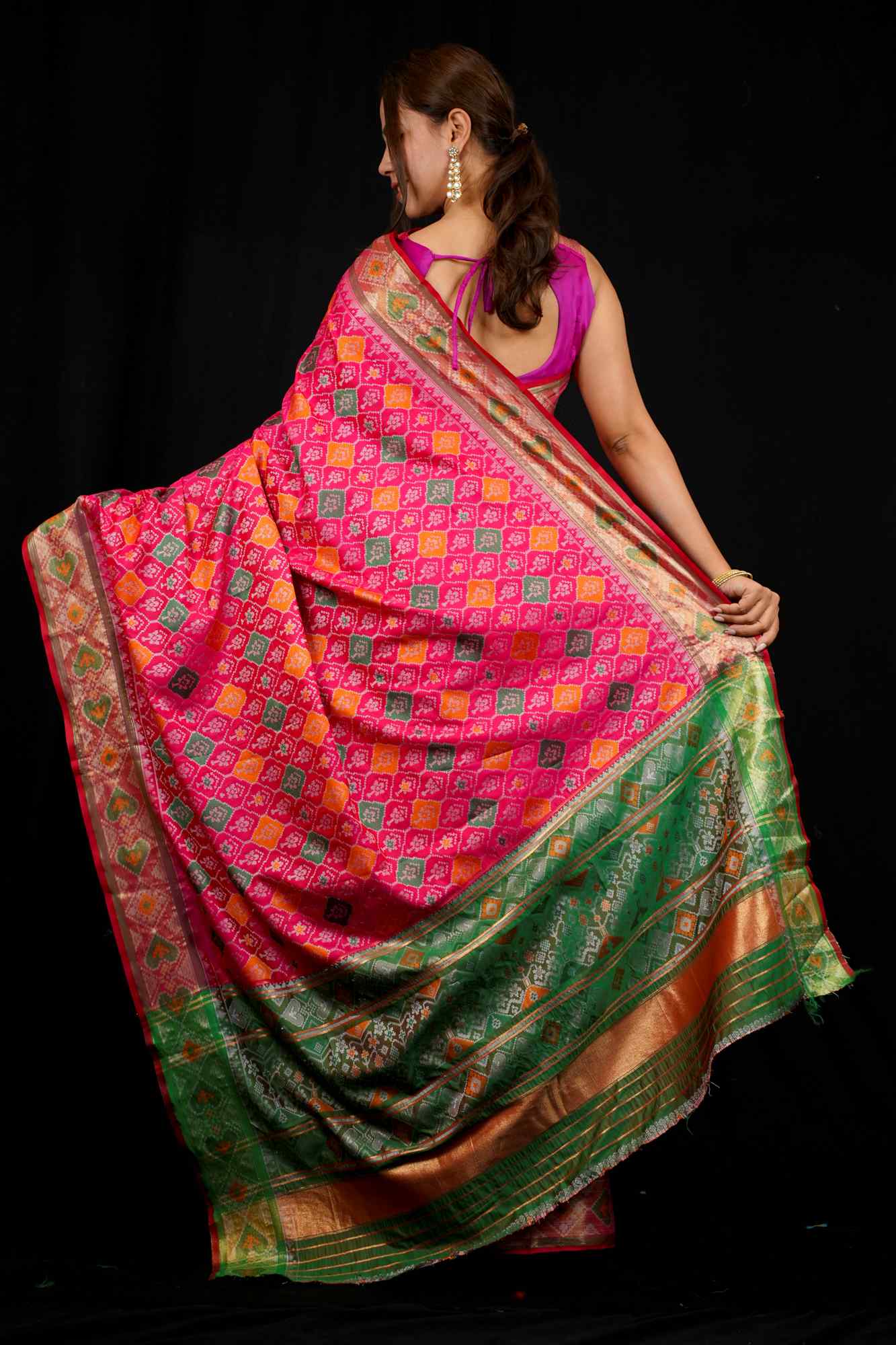 Patola weave ready to wear saree