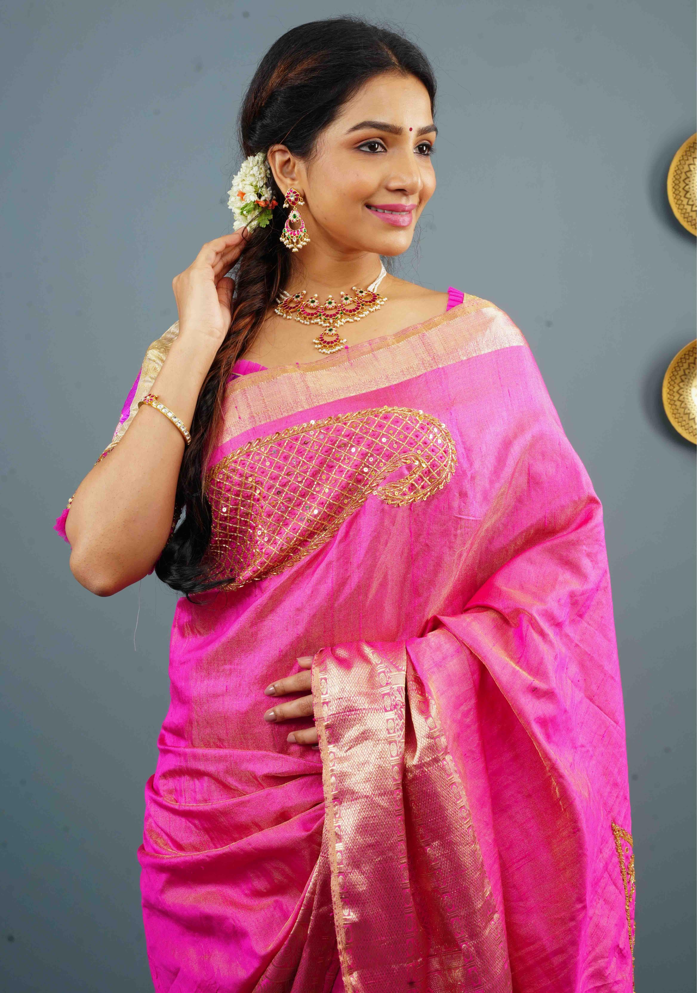 Ahmedabadi kundan Chand Jadau Necklace and Earrings Set | SHOBITAM