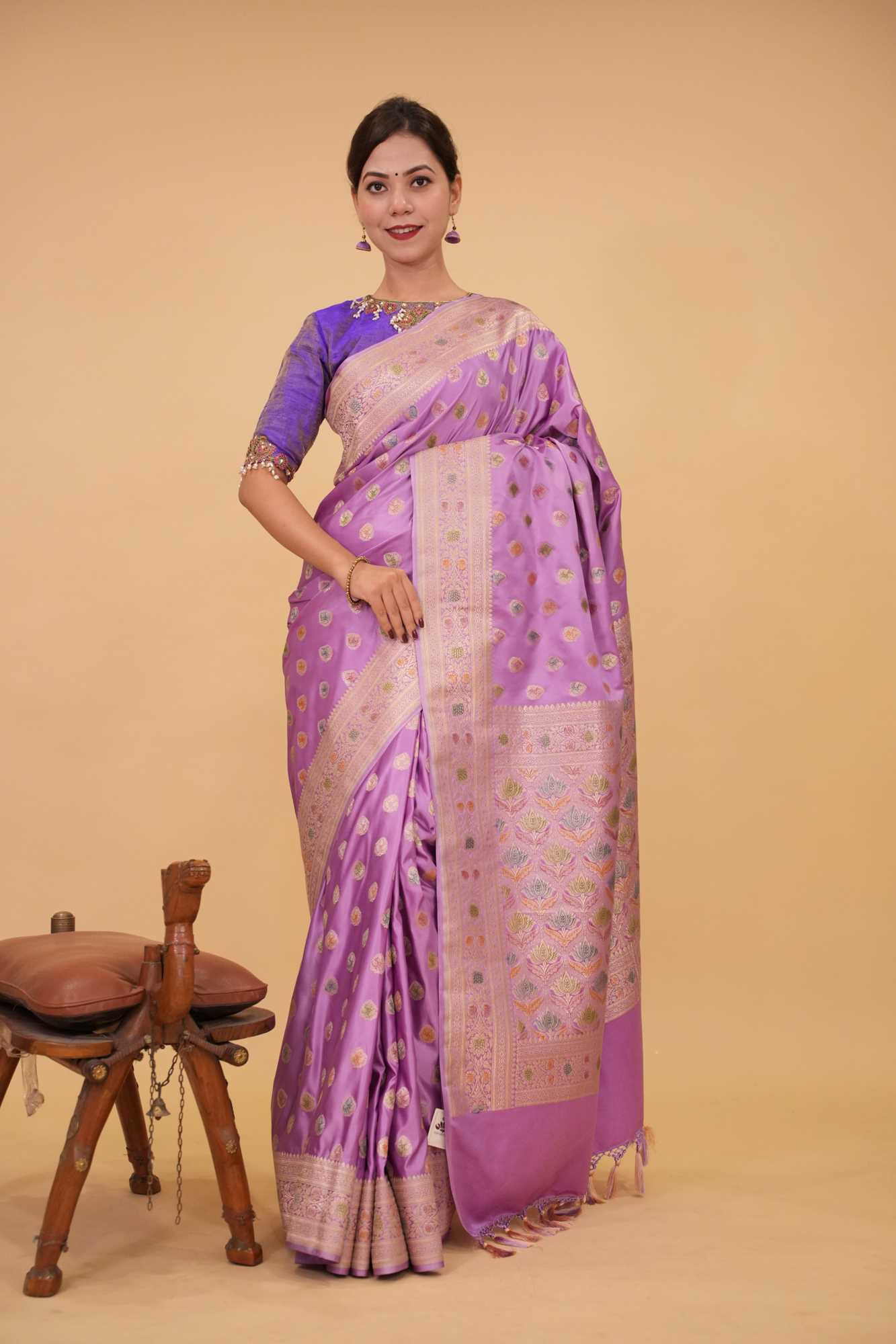 Ready To Wear Pure Banarasi Silk Premium One Minute Saree