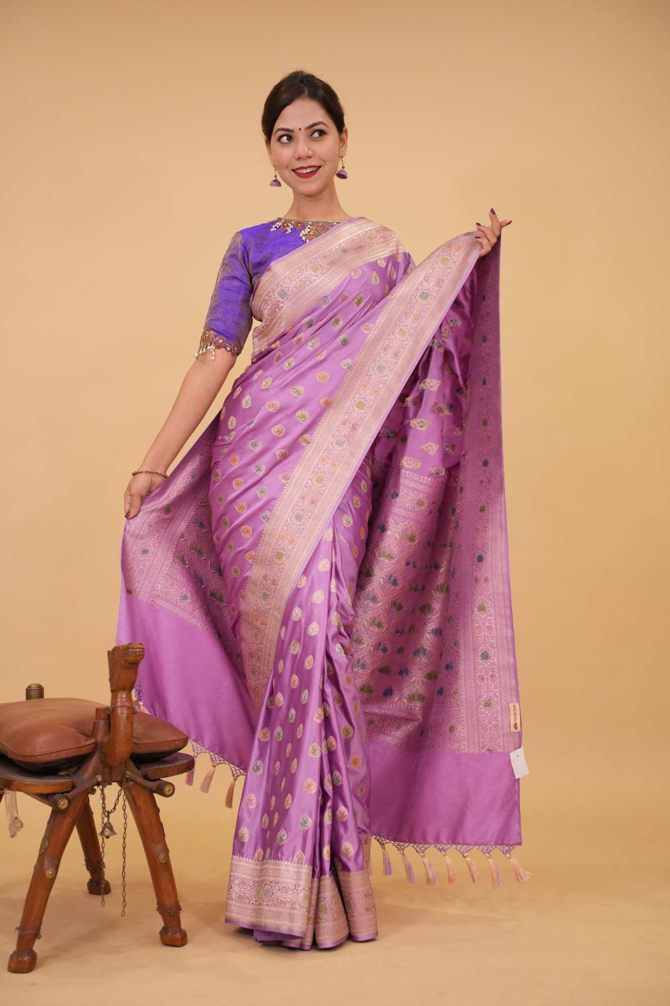 Ready To Wear Pure Banarasi Silk Premium One Minute Saree