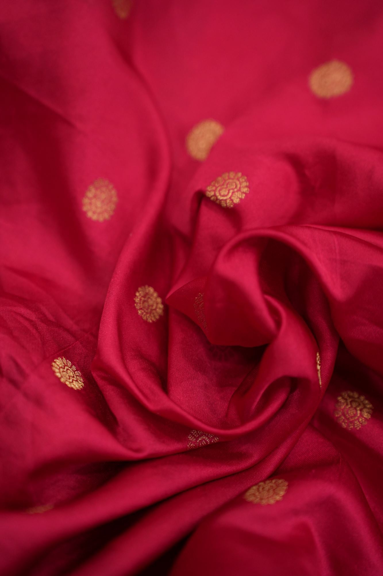 Soft Silk Satin With Zari Floral Motif Woven & Stone Embellished Wrap In ONe Minute Saree