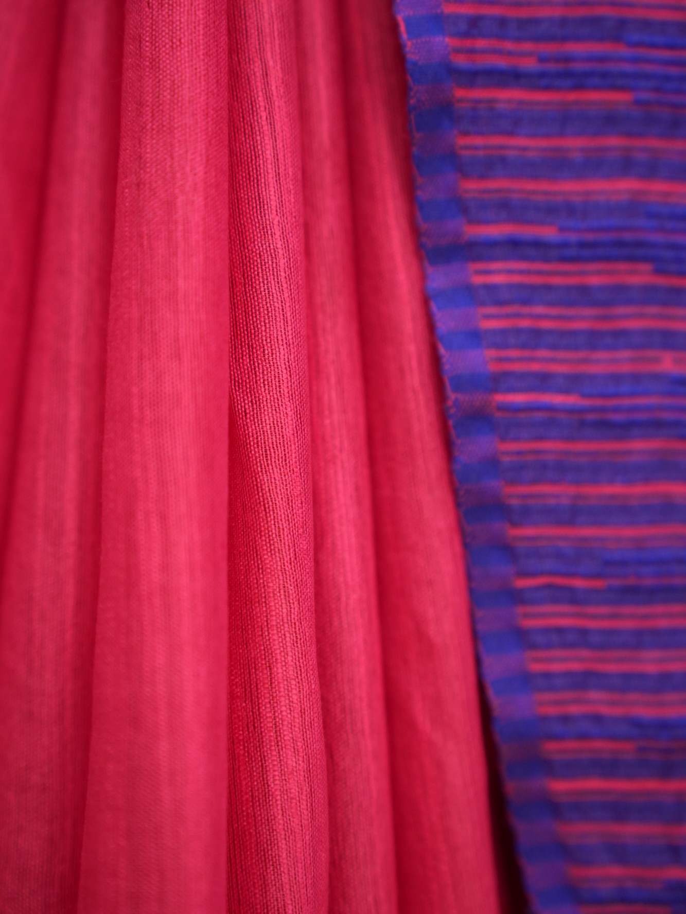 Beautiful Pink Bhagalpuri Silk With Contrast Purple Temple Border Wrap In  One Minute Saree