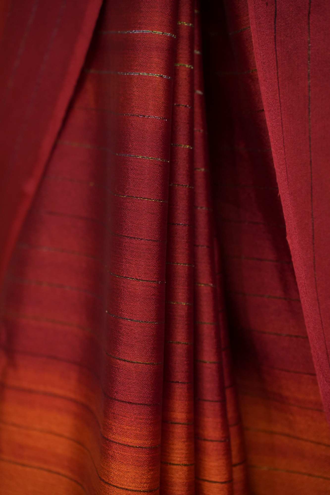 Rust Ombre dyed light weight dual tone wrap in 1 minute saree