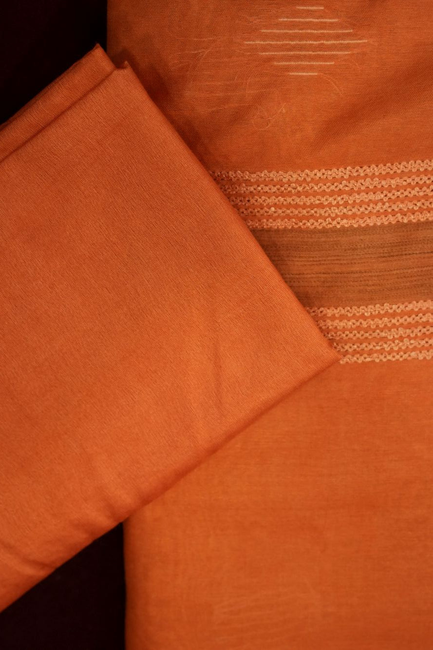 Soft Bhagalpuri silk dual toned with ghicha work sophisticated ready to wear saree