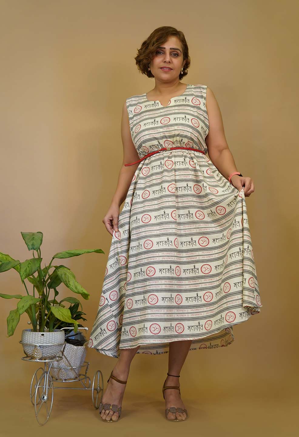 Embracing A Style In Summer With Beautiful Printed Aline Cut With Pocket  Designer Dress