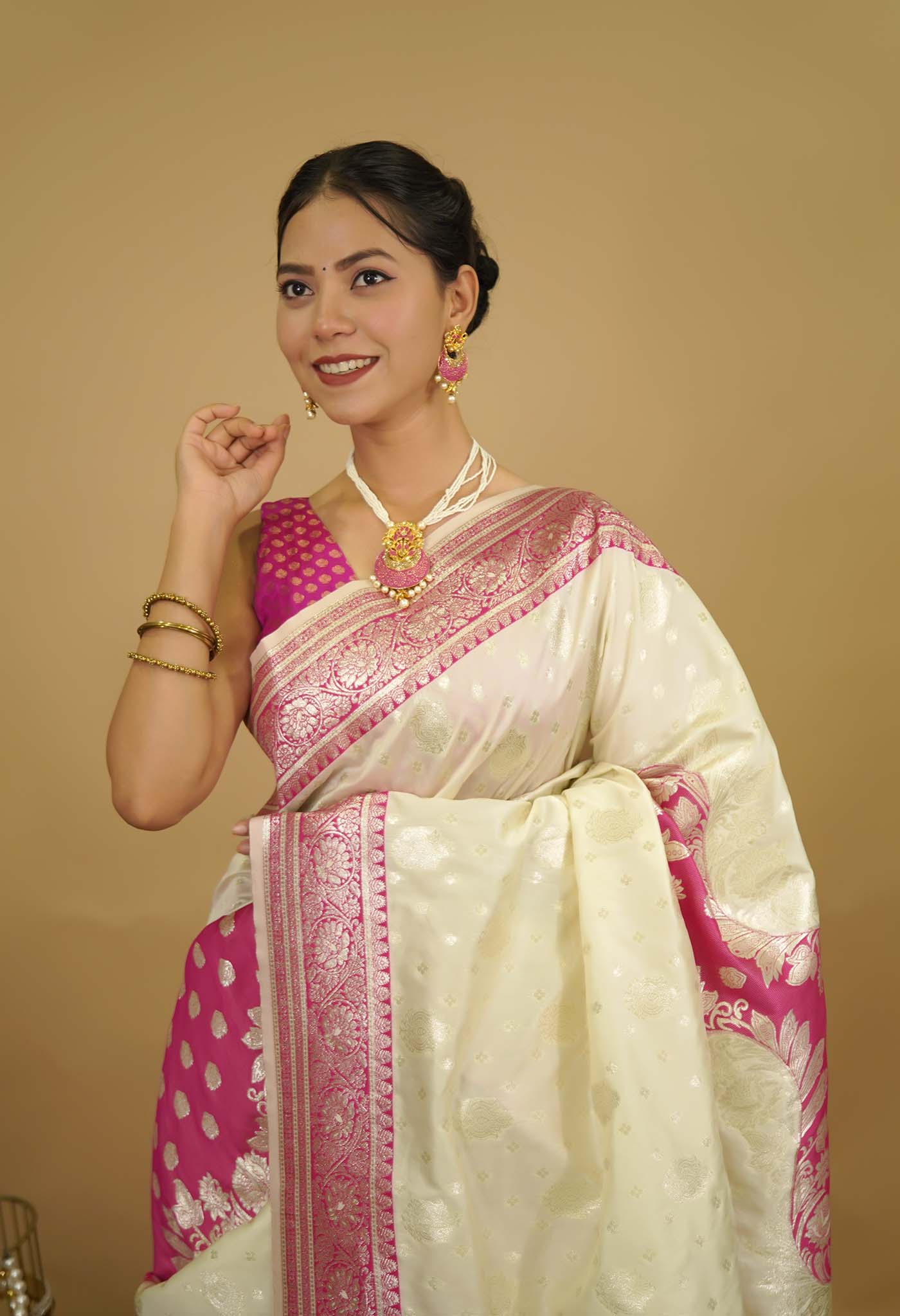 Rich Premium Ready to wear Banarasi one minute saree