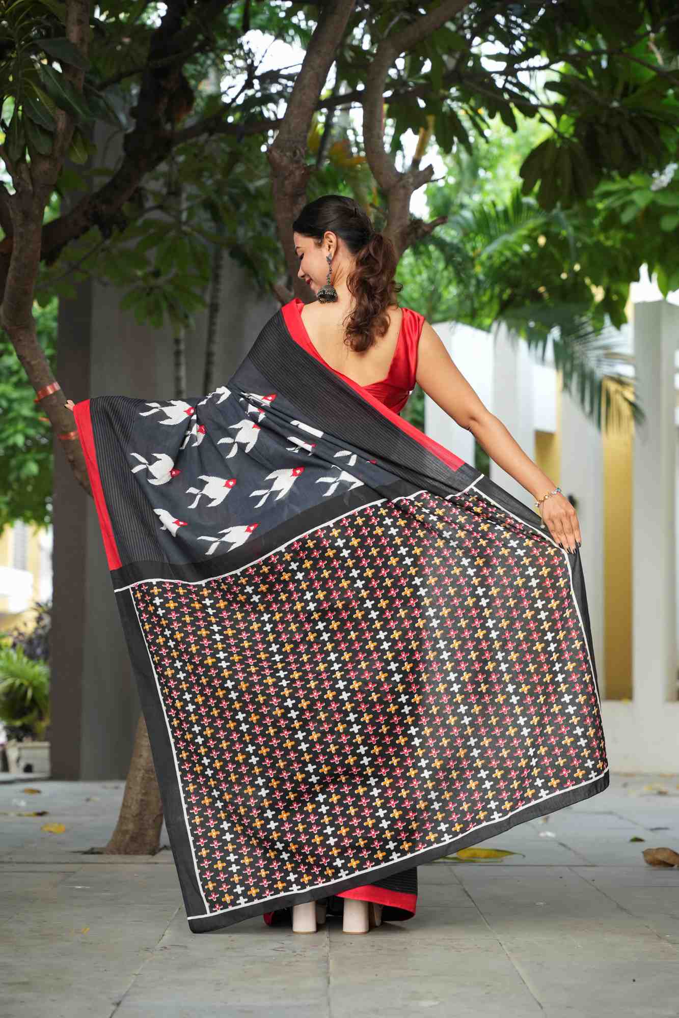 Jaipuri Block Printed Mulmul Cotton Ready to wear Saree