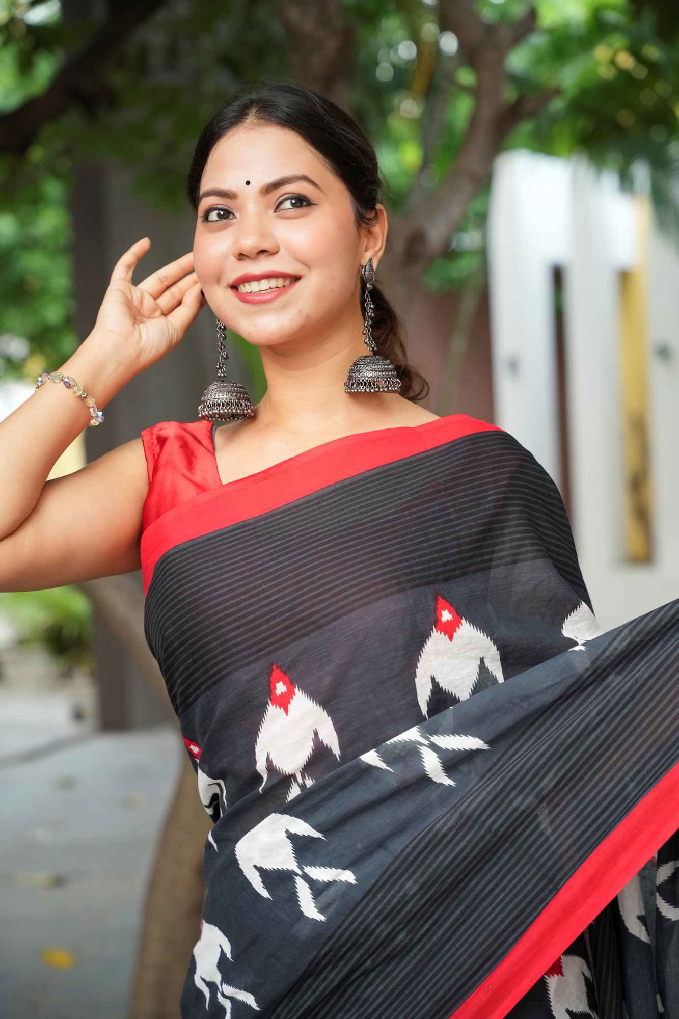 Jaipuri Block Printed Mulmul Cotton Ready to wear Saree