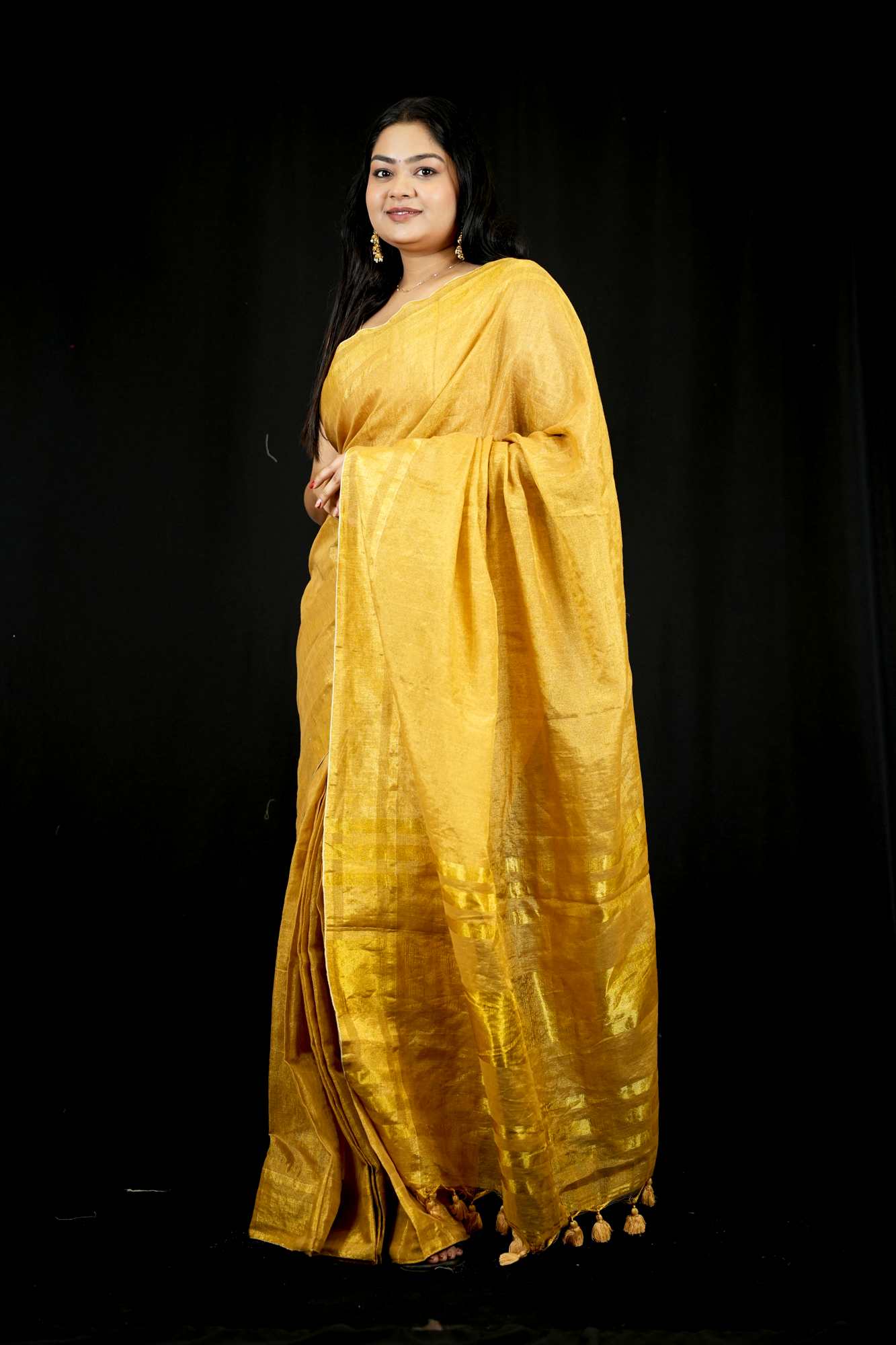 Tissue Handloom Traditional Weaving Ready to Wear Saree