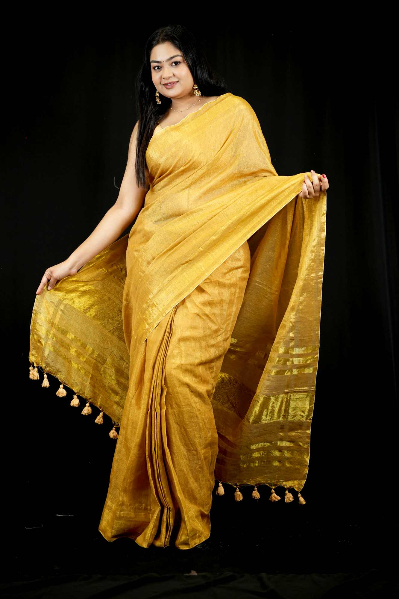 Tissue Handloom Traditional Weaving Ready to Wear Saree