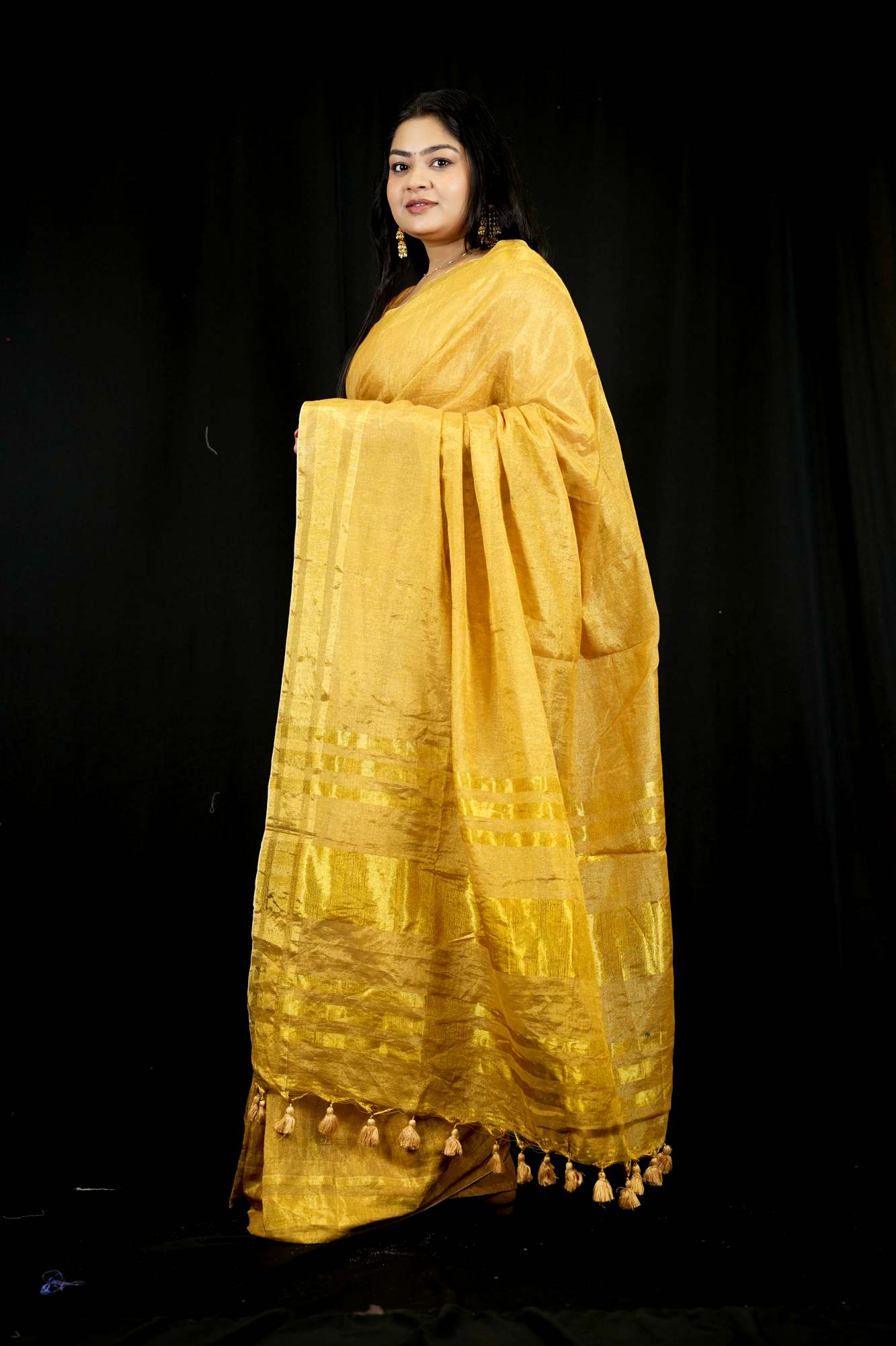 Tissue Handloom Traditional Weaving Ready to Wear Saree