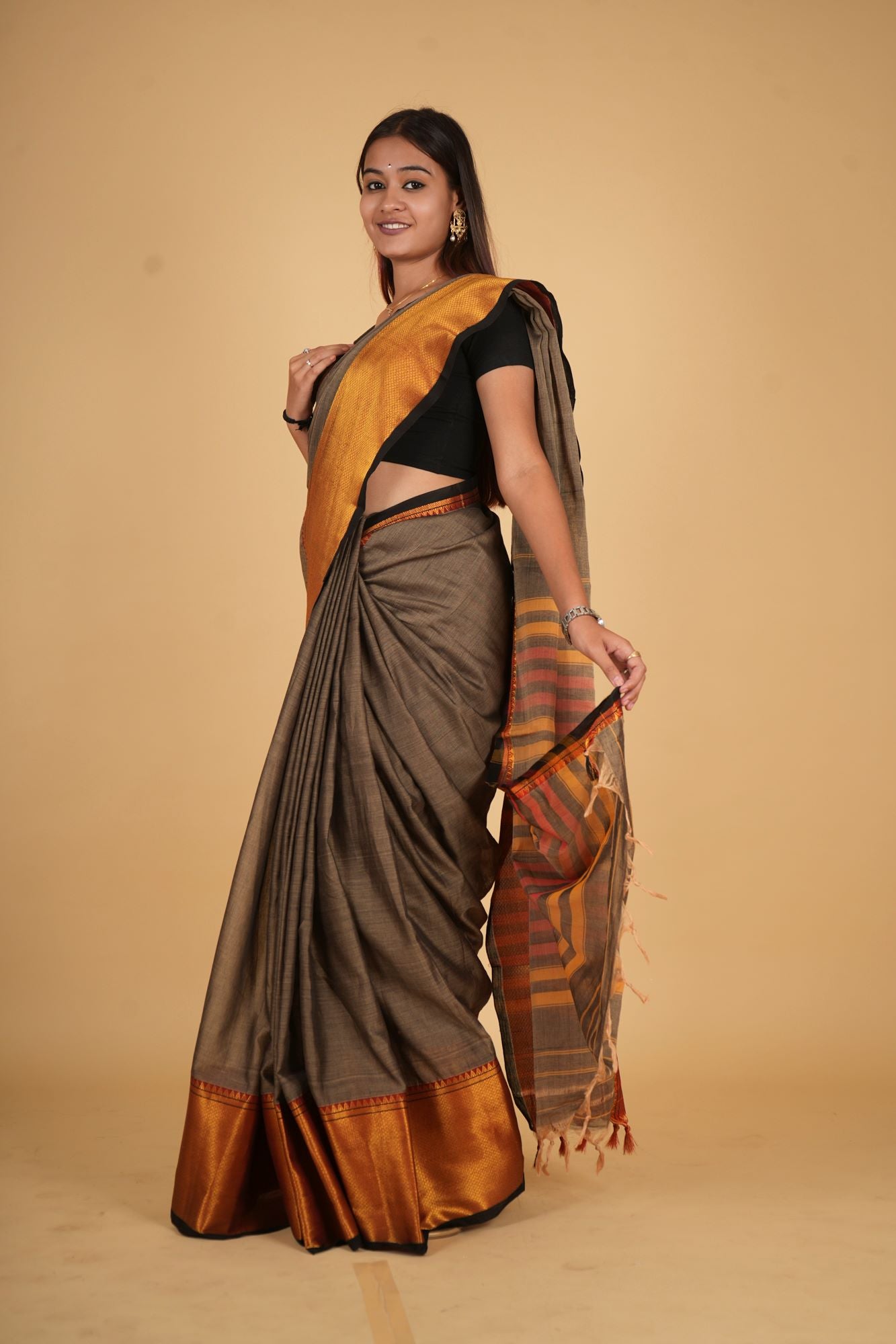 Woven Dharwad South Cotton Ready to wear Saree