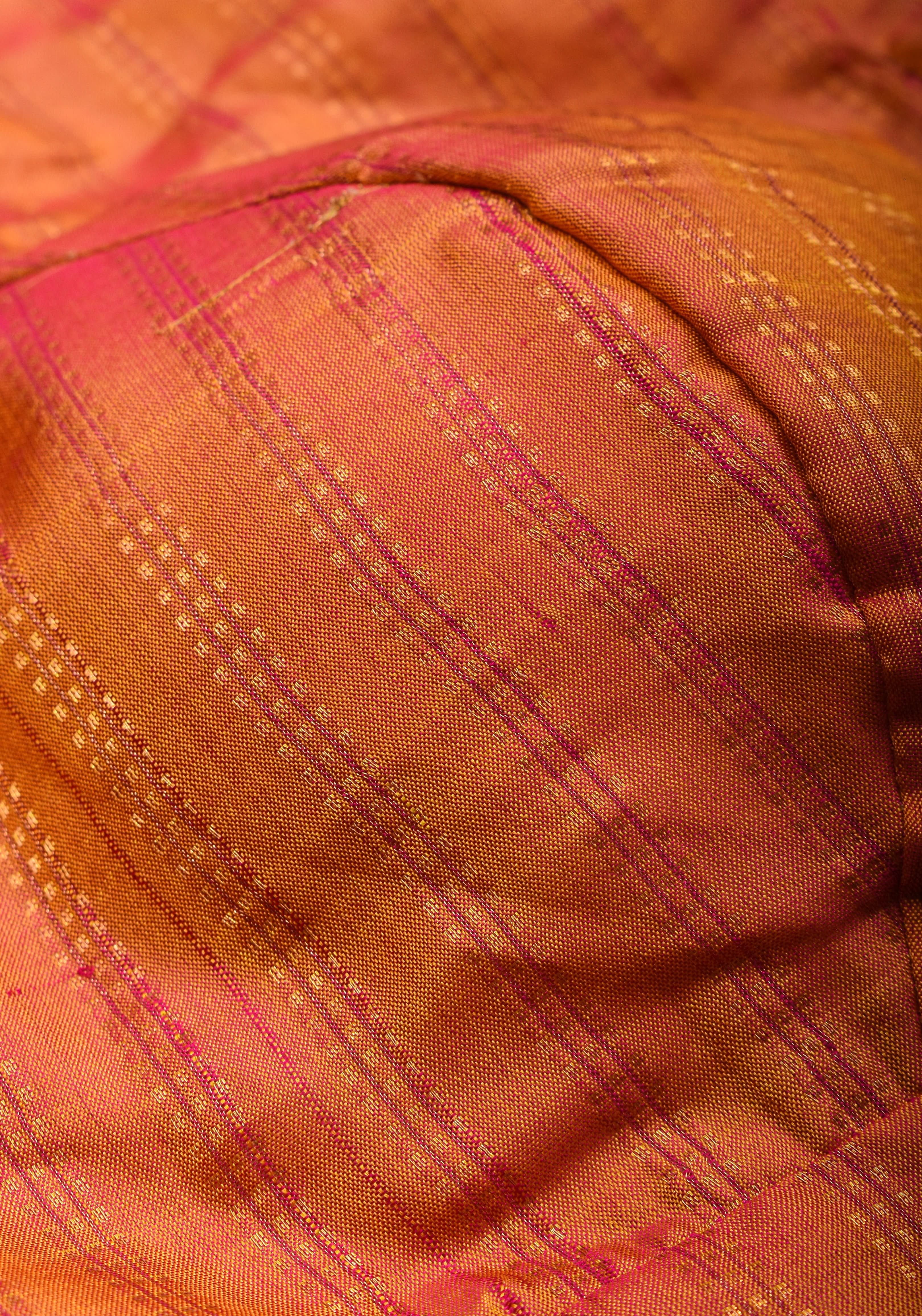 Kesari Mustard Pure Kanjivaram silk blouse with Berunda Hand Kundanwork , Made to Order | Shobitam