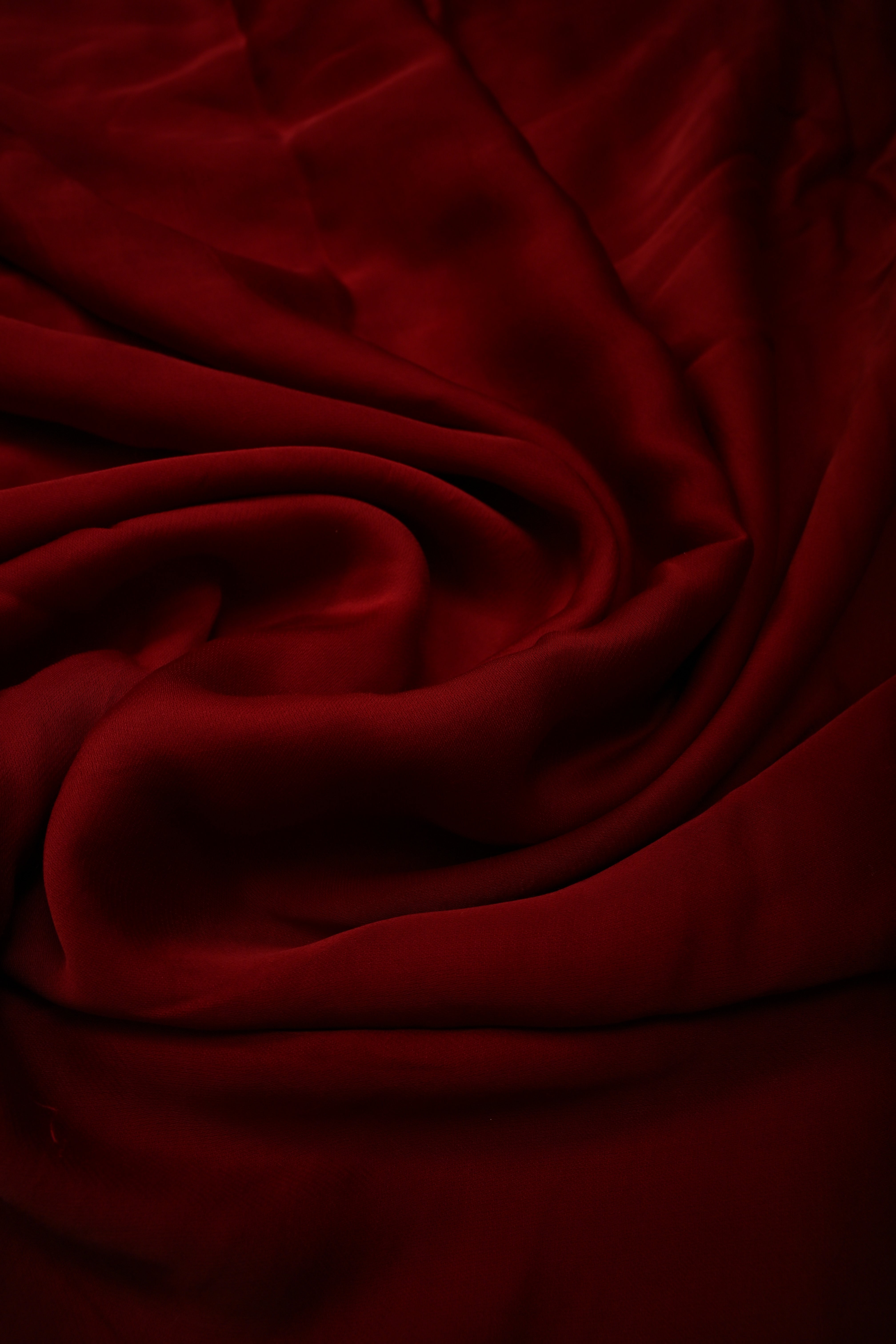 Burgundy Borderless Modal Silk Saree with Lagda Patta Crushed Tissue Pallu