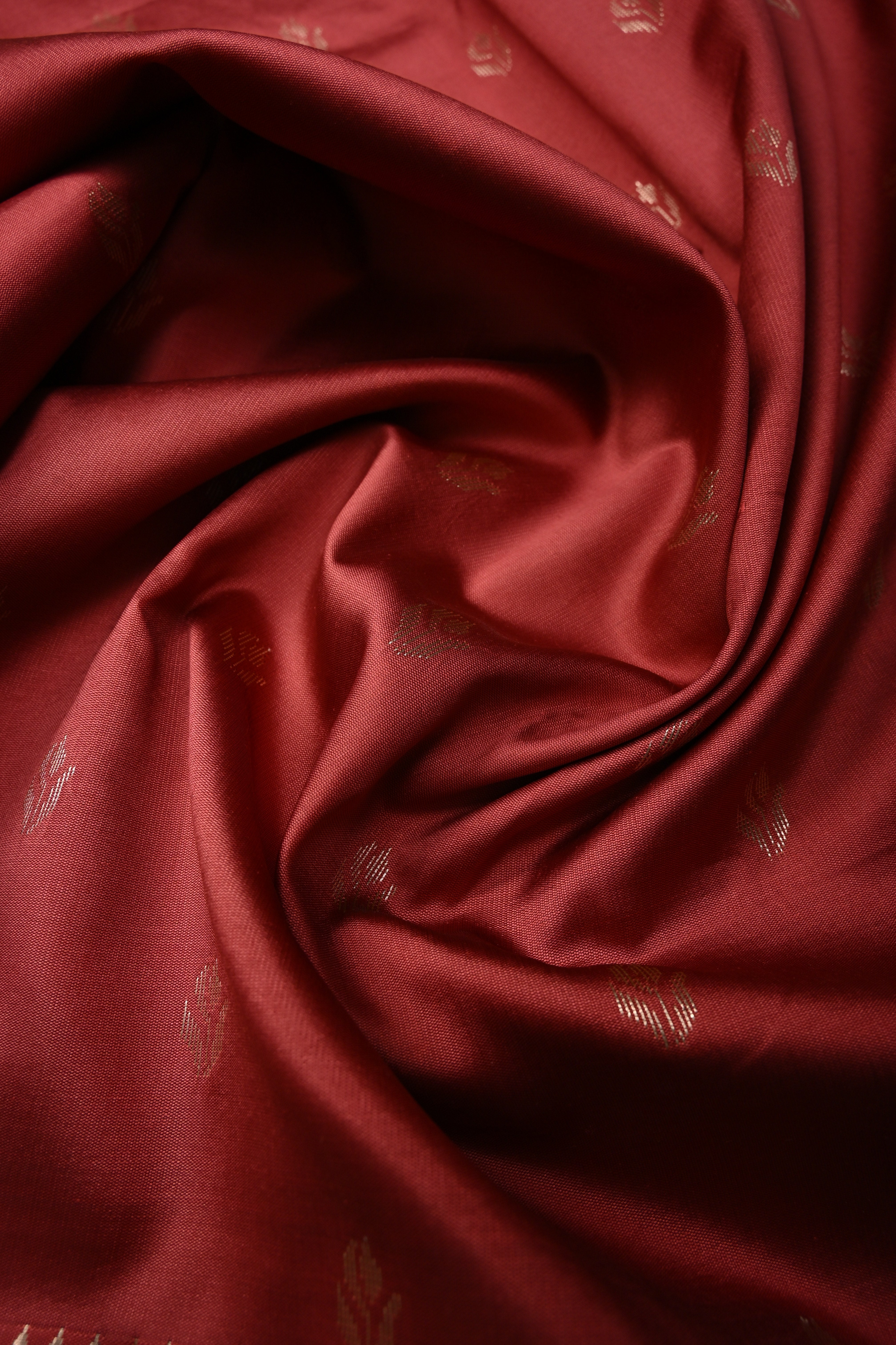 Rose Vale Semi Silk Saree with Zari Buttas and Alfi Zari Border | Shobitam