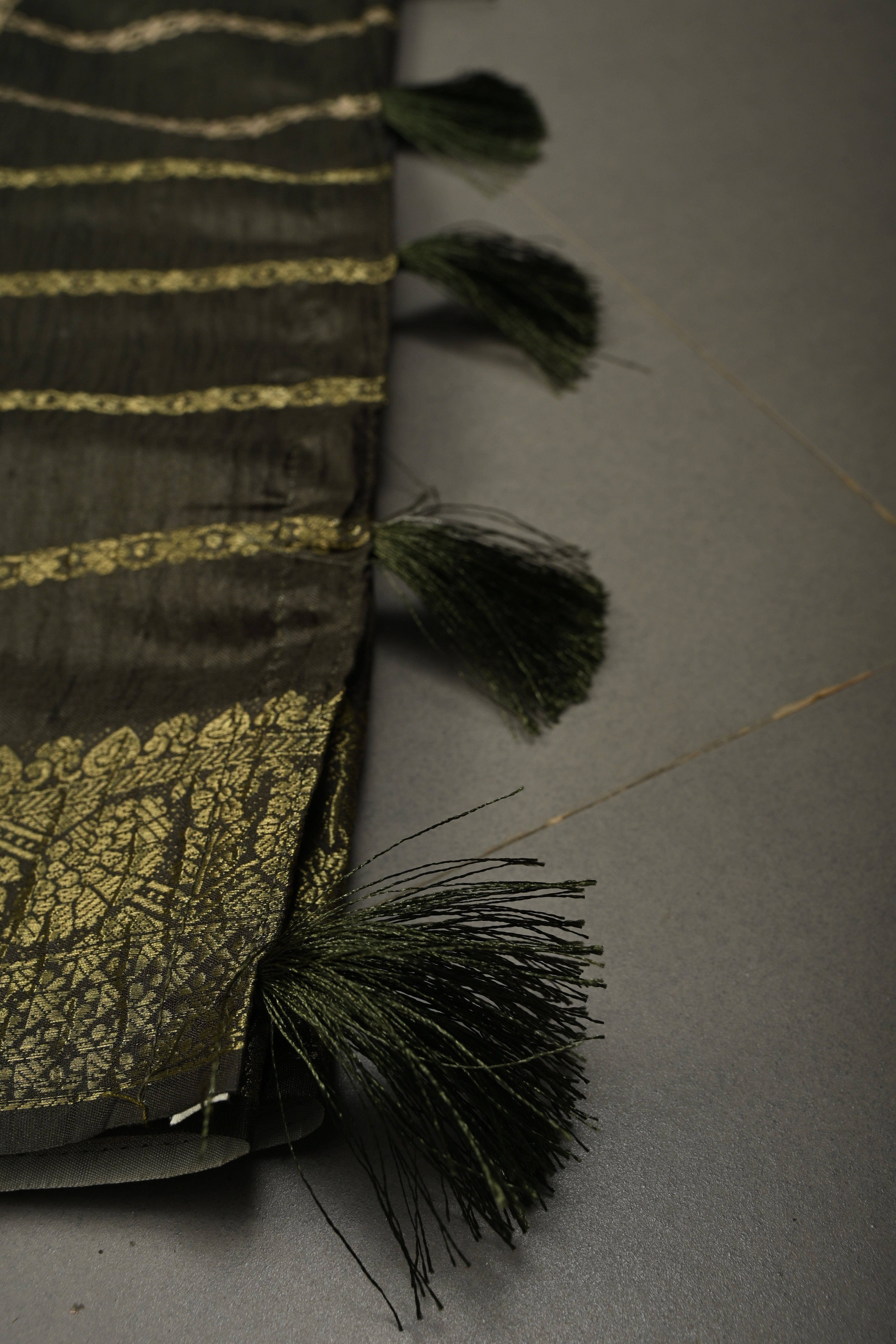Multicolor Semi Silk Saree with Digital Print and Contrast Stripes Borders | Shobitam