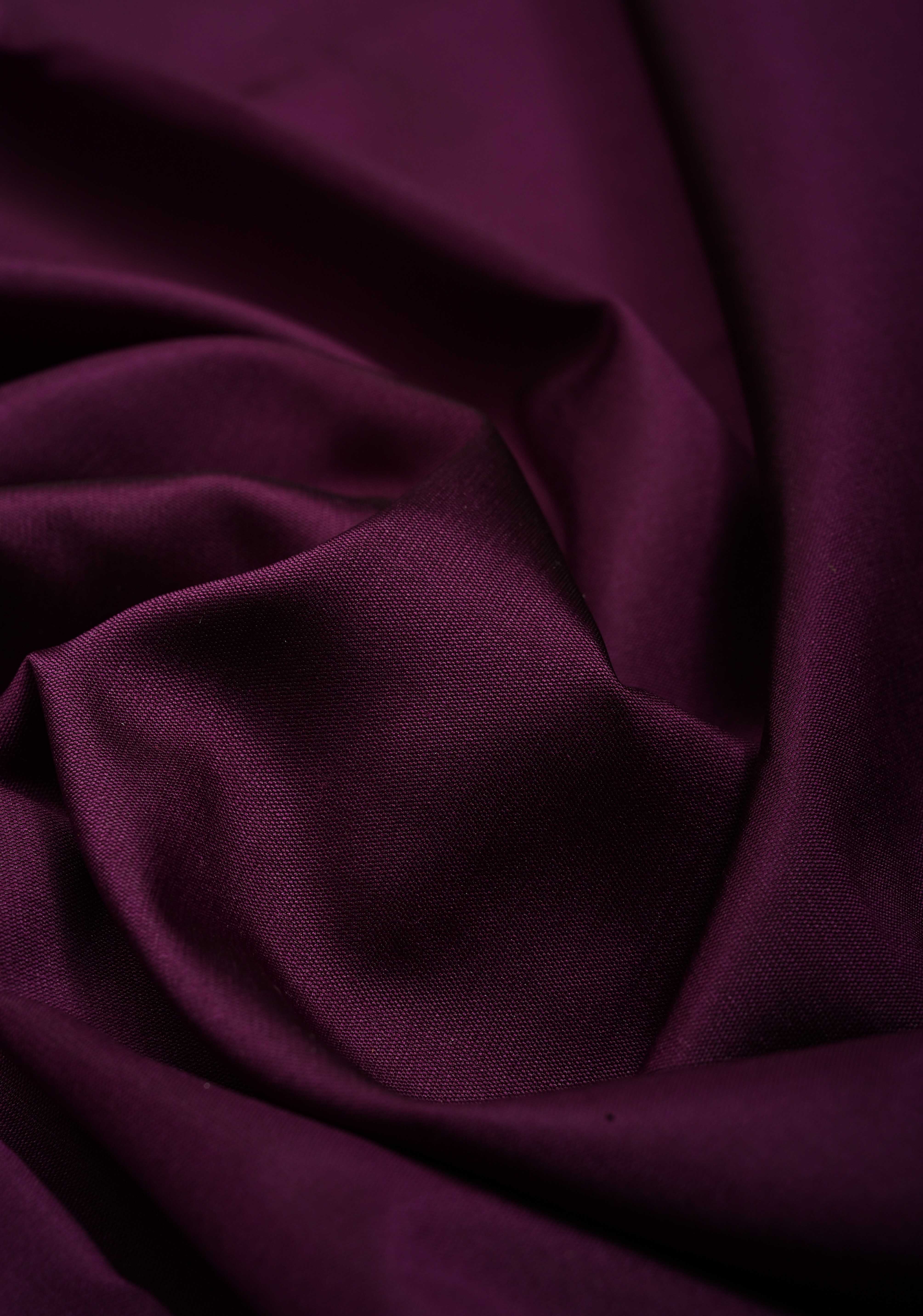 Eggplant Purple Semi Silk Saree with Minimal Meenakari Floral Zari Border | SHOBITAM
