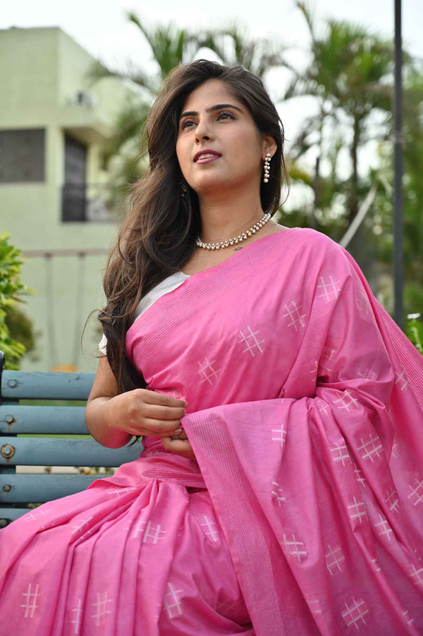 Ready to wear Bhagalpuri Cotton silk one minute ready made saree and readymade blouse - Isadora Life