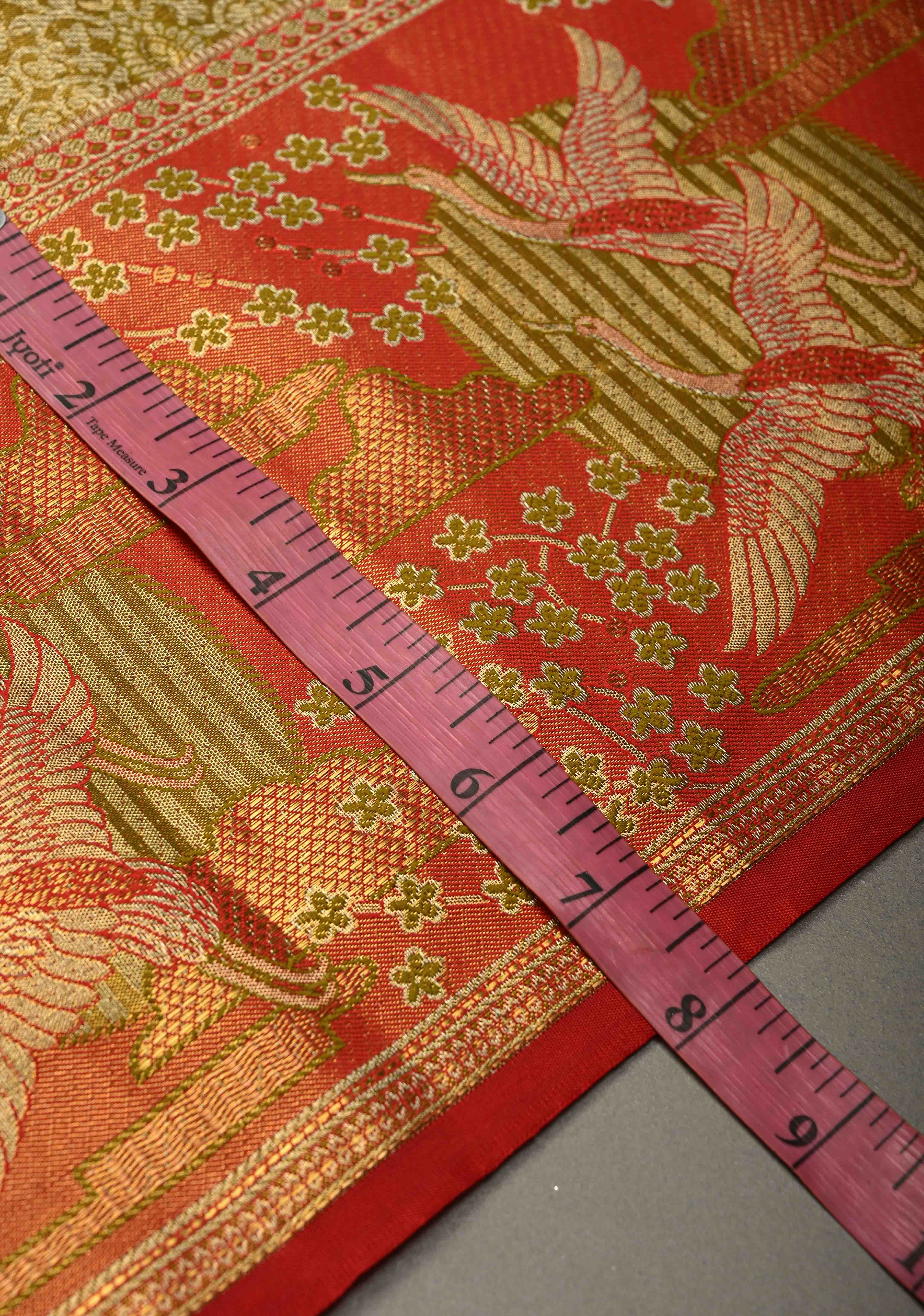 Ollive Green Kanjivaram Tissue Semi Silk Saree with Meenakari Floral Brocade Jaal and Contrast Zari Border | Shobitam