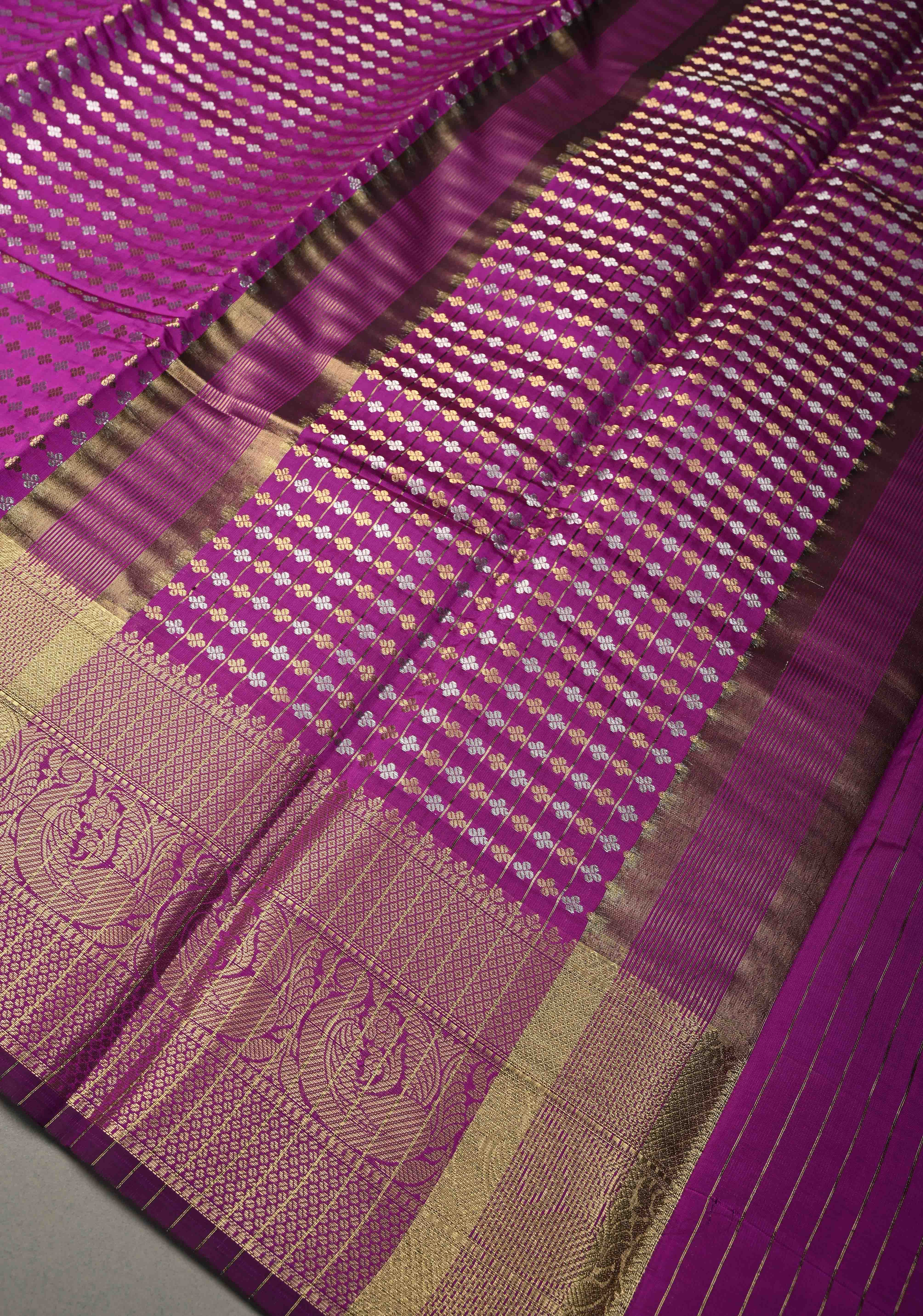 Vadamalli Semi Silk Saree with Sona Rupa Zari Buttis Brocade and Zari Border  | Shobitam