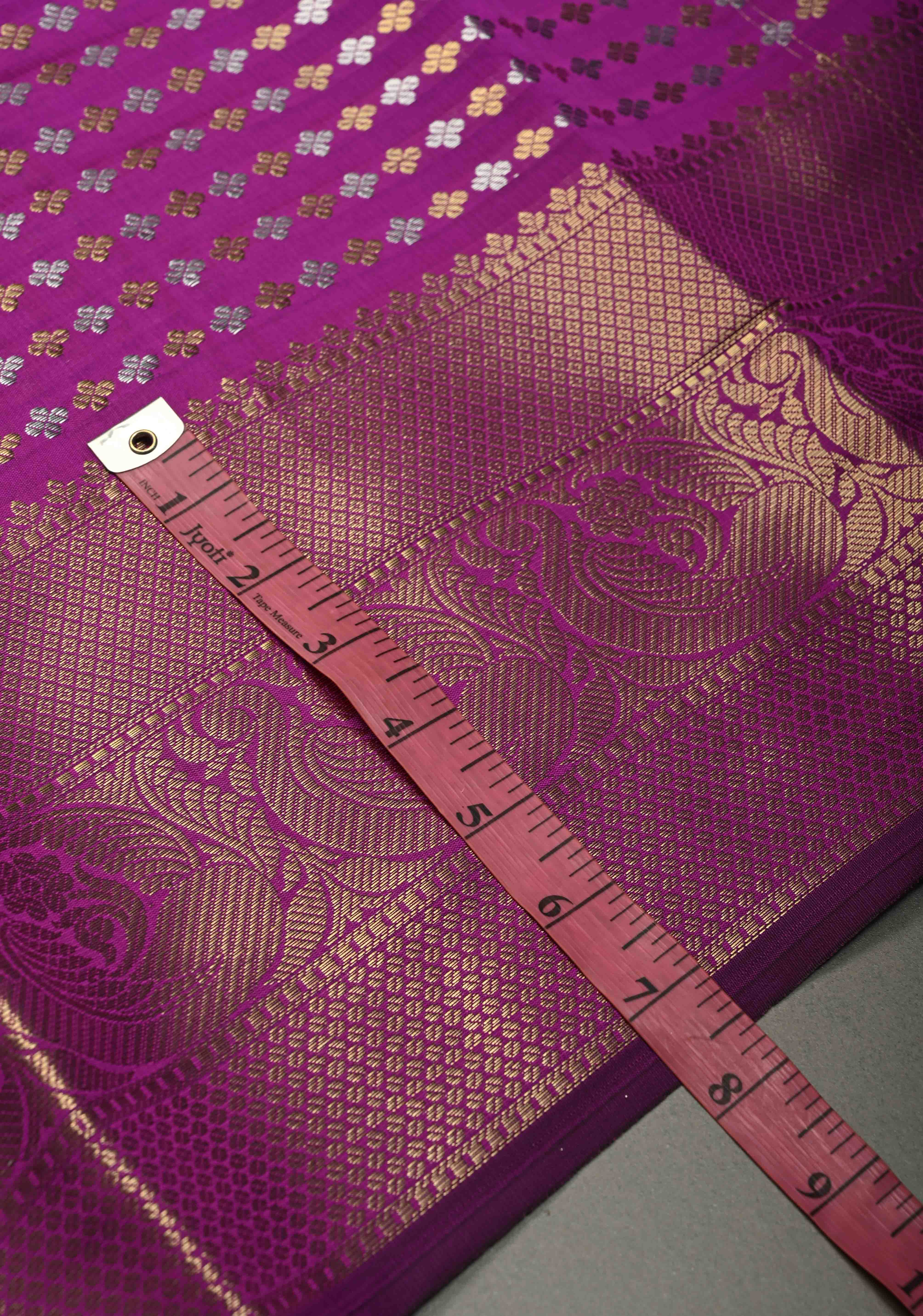 Vadamalli Semi Silk Saree with Sona Rupa Zari Buttis Brocade and Zari Border  | Shobitam