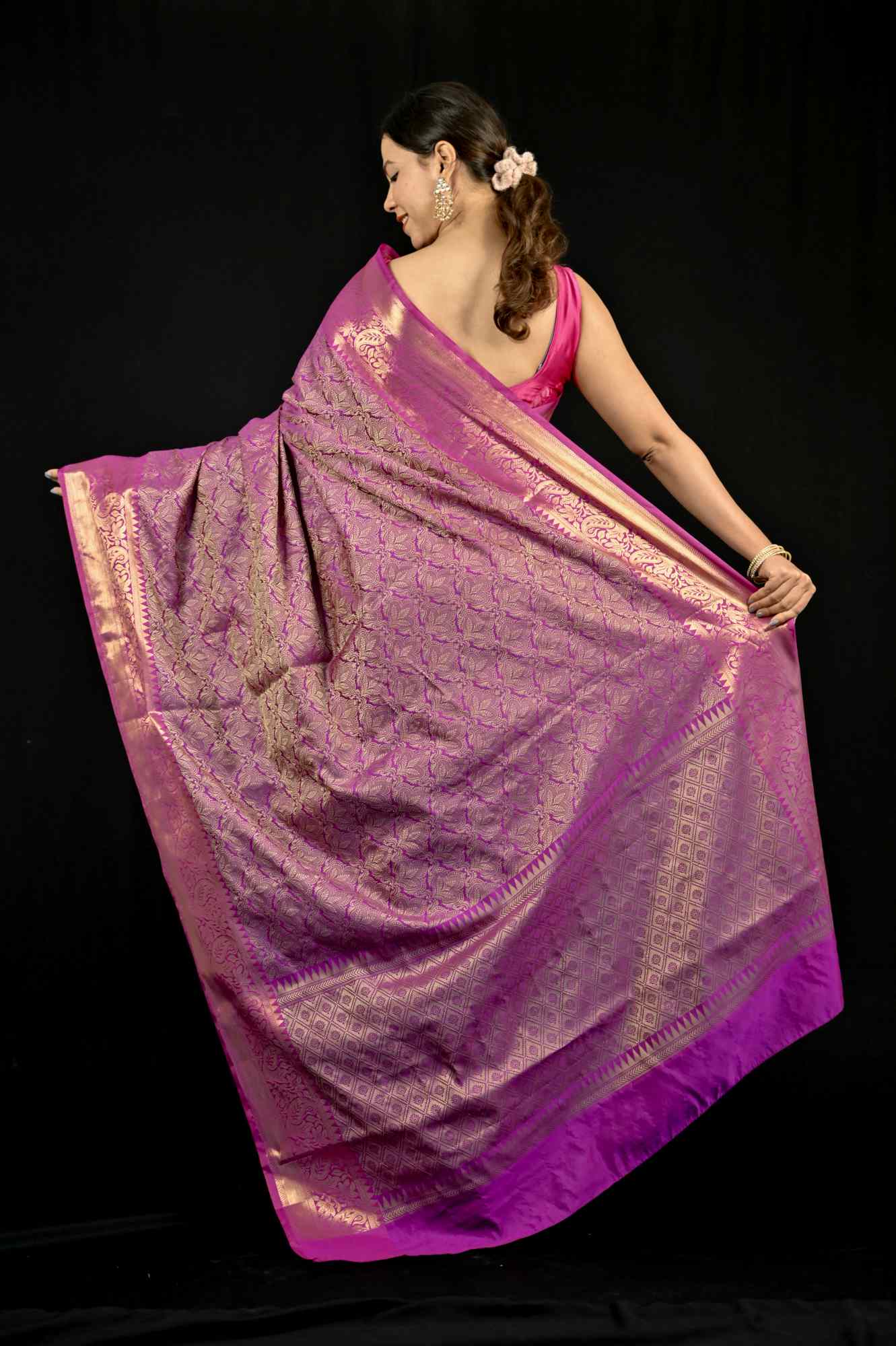 Tapeta Silk with Zari Weaving Ready To Wear Saree