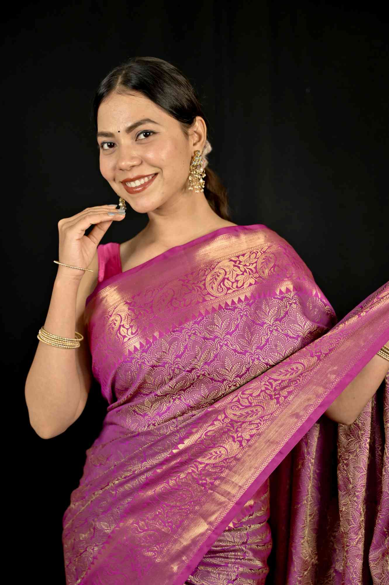 Tapeta Silk with Zari Weaving Ready To Wear Saree