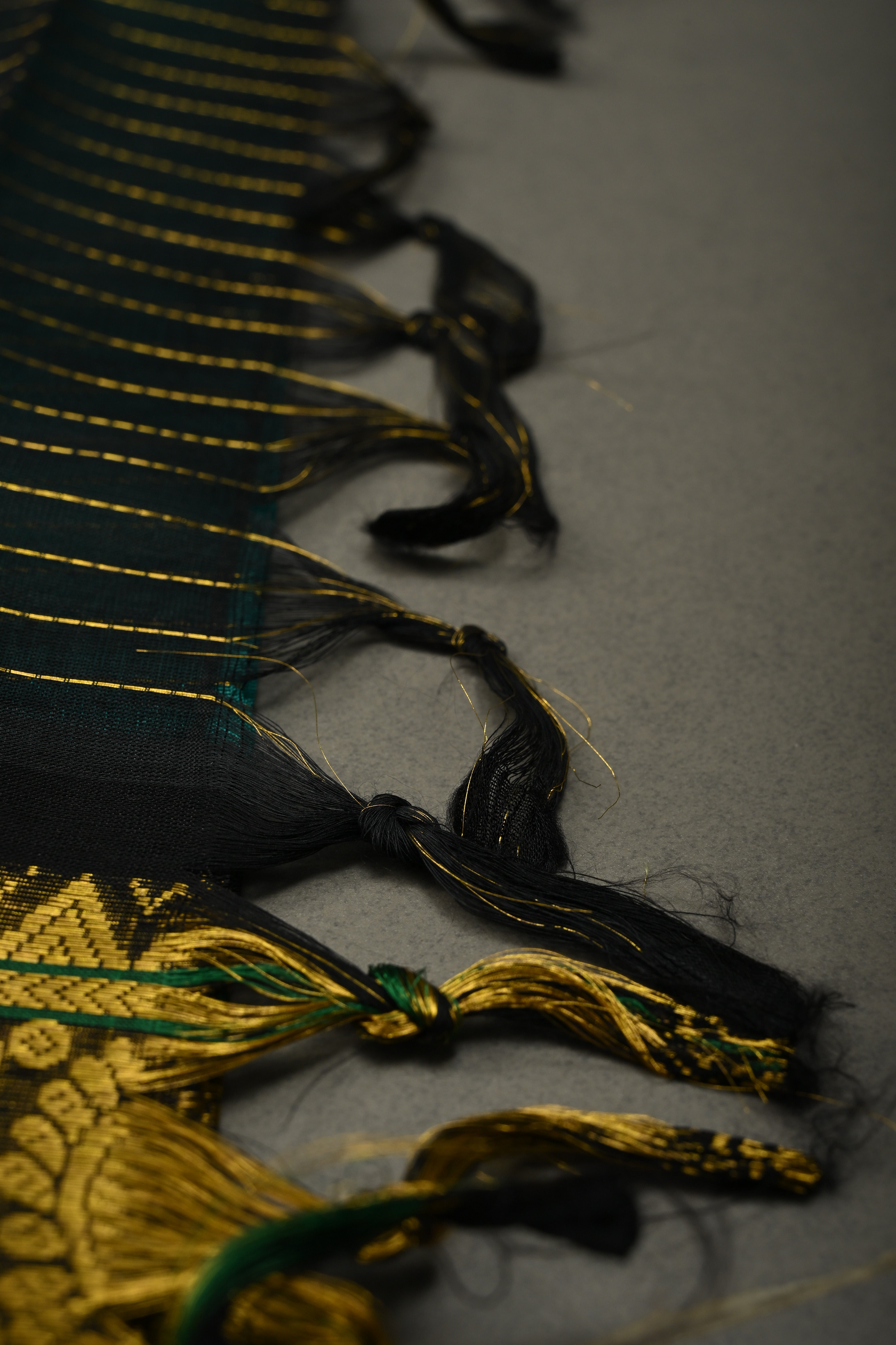 Ananda Blue Zari Checks on Kanchi Silk Cotton Saree with Peacock Buttas and Contrast Zari Border | Shobitam