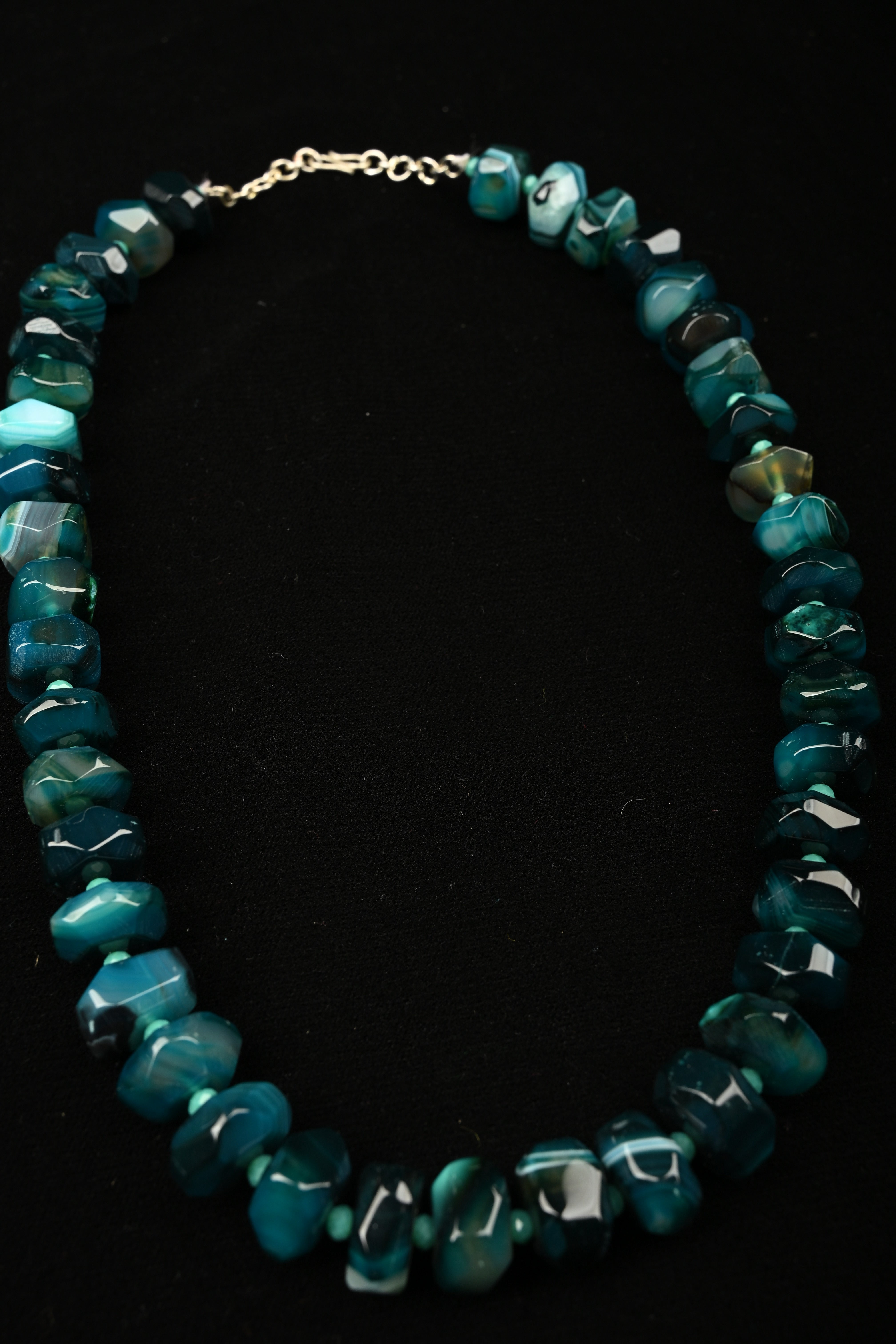 Tide Green Onyx Statement Necklace | Shobitam