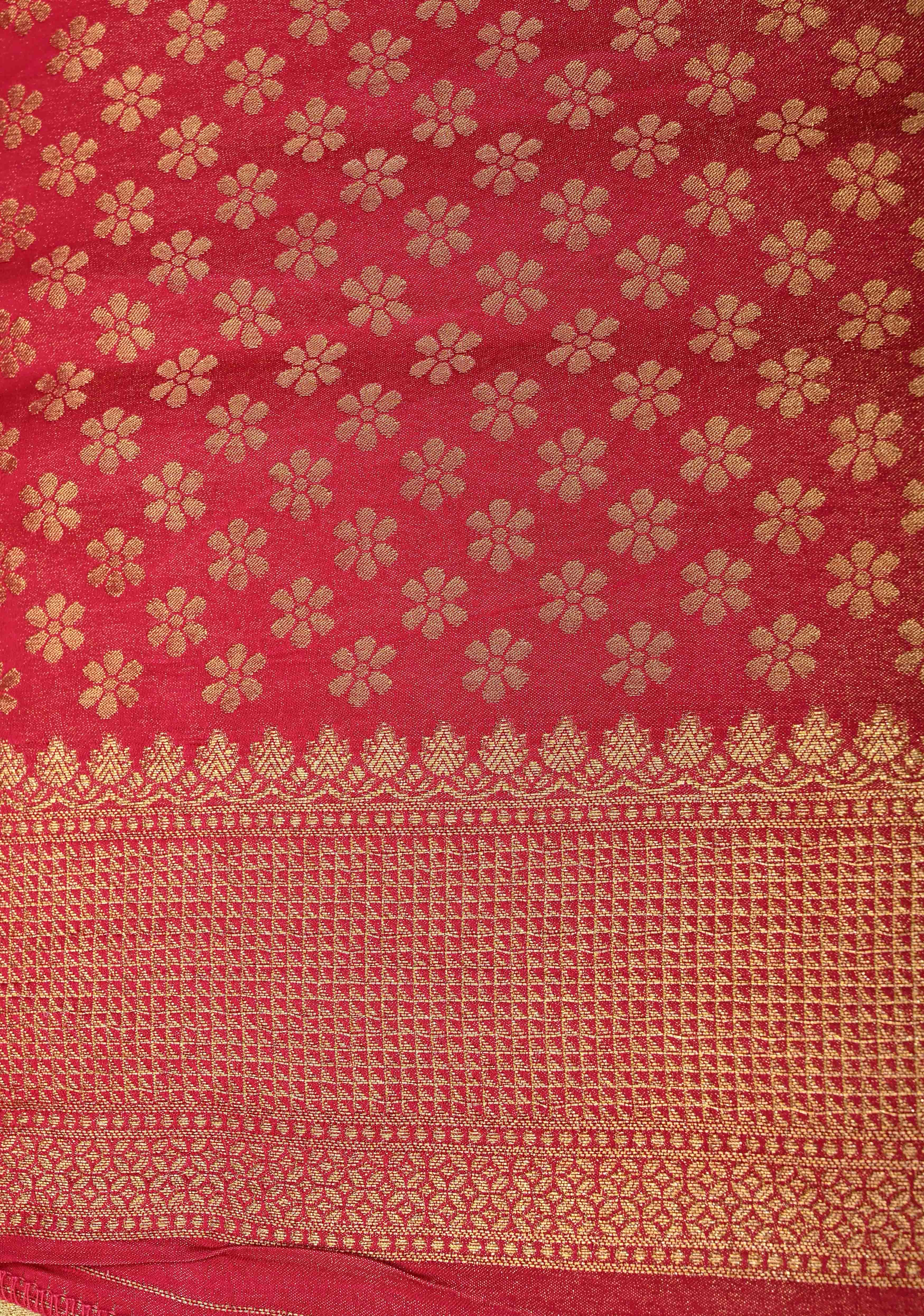 Beige Vegan Viscose Silk Saree with Paisley Brocade and Zari Border | Shobitam