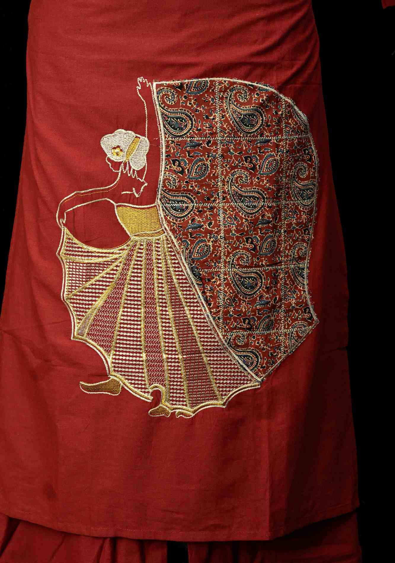 Maroon Cotton Dola Daman Ethnic Coord Set | Made to Order