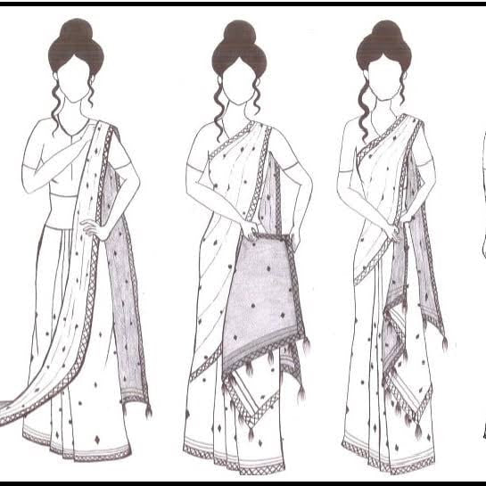 Mekhla Chador Assamese customisation drape