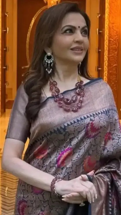 Nita Ambani inspired Banarasi ready to wear saree