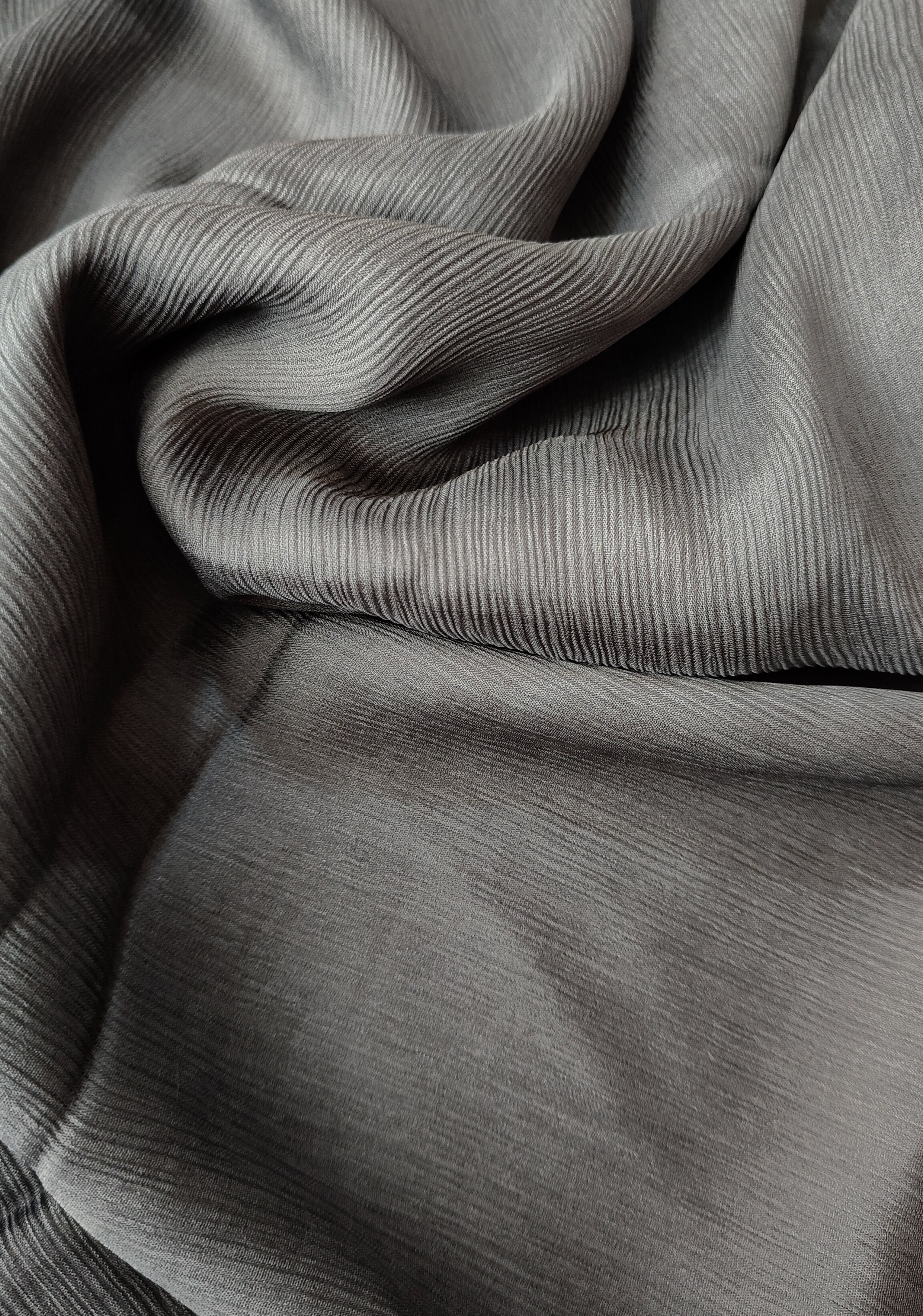 Bollywood style ombre pure chiffon Saree in Black and Grey, No Blouse Piece | Shobitam