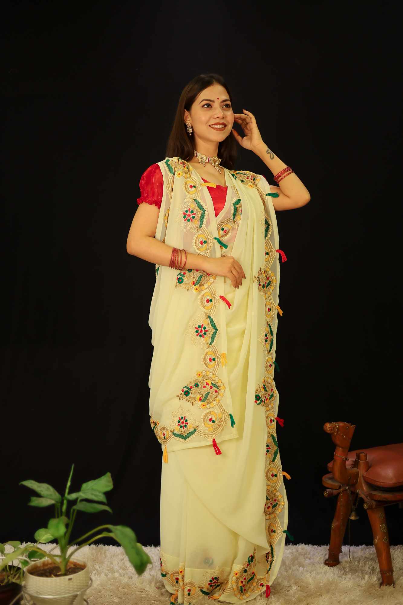 Bengali Style Ready to Wear Saree