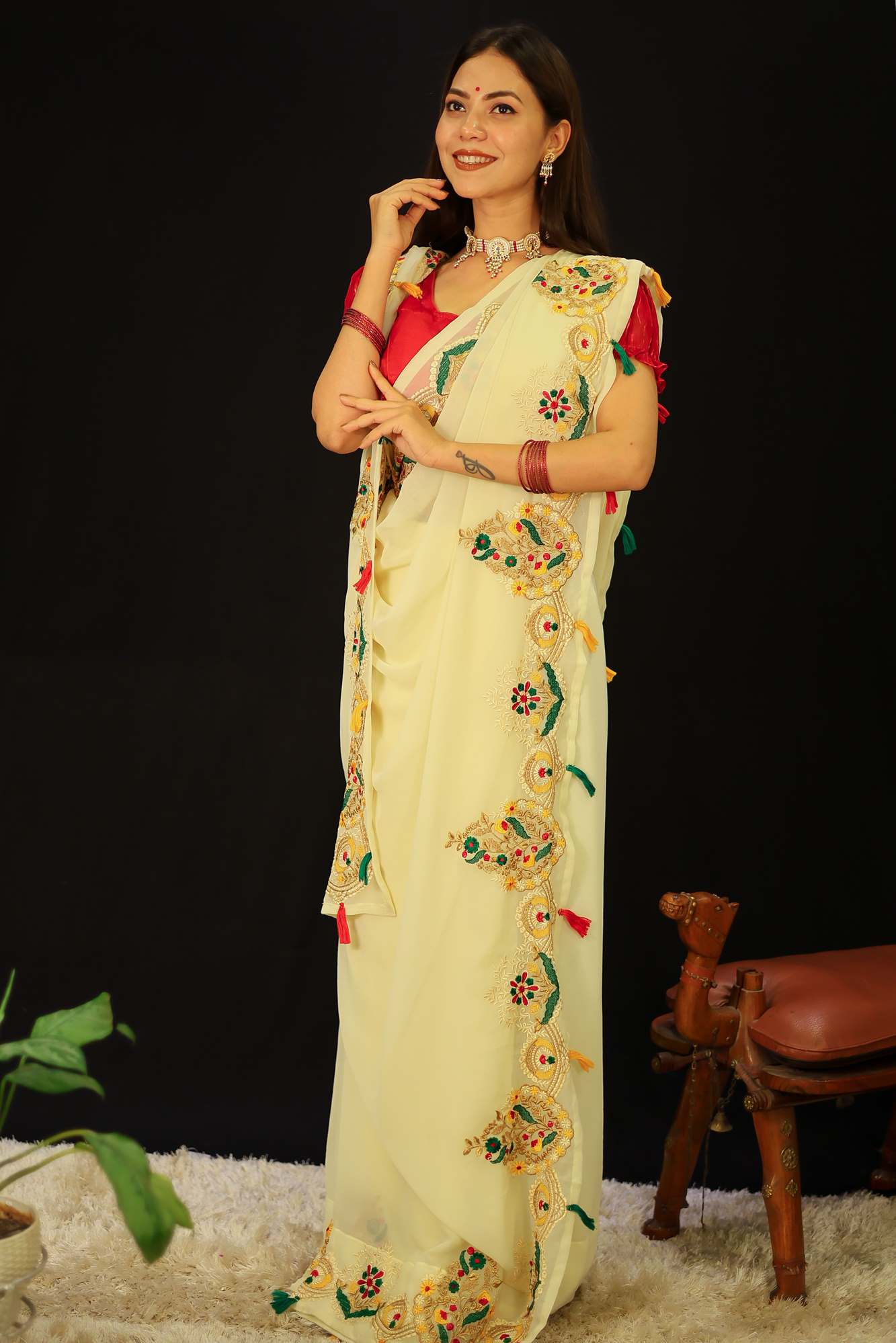 Bengali Style Ready to Wear Saree