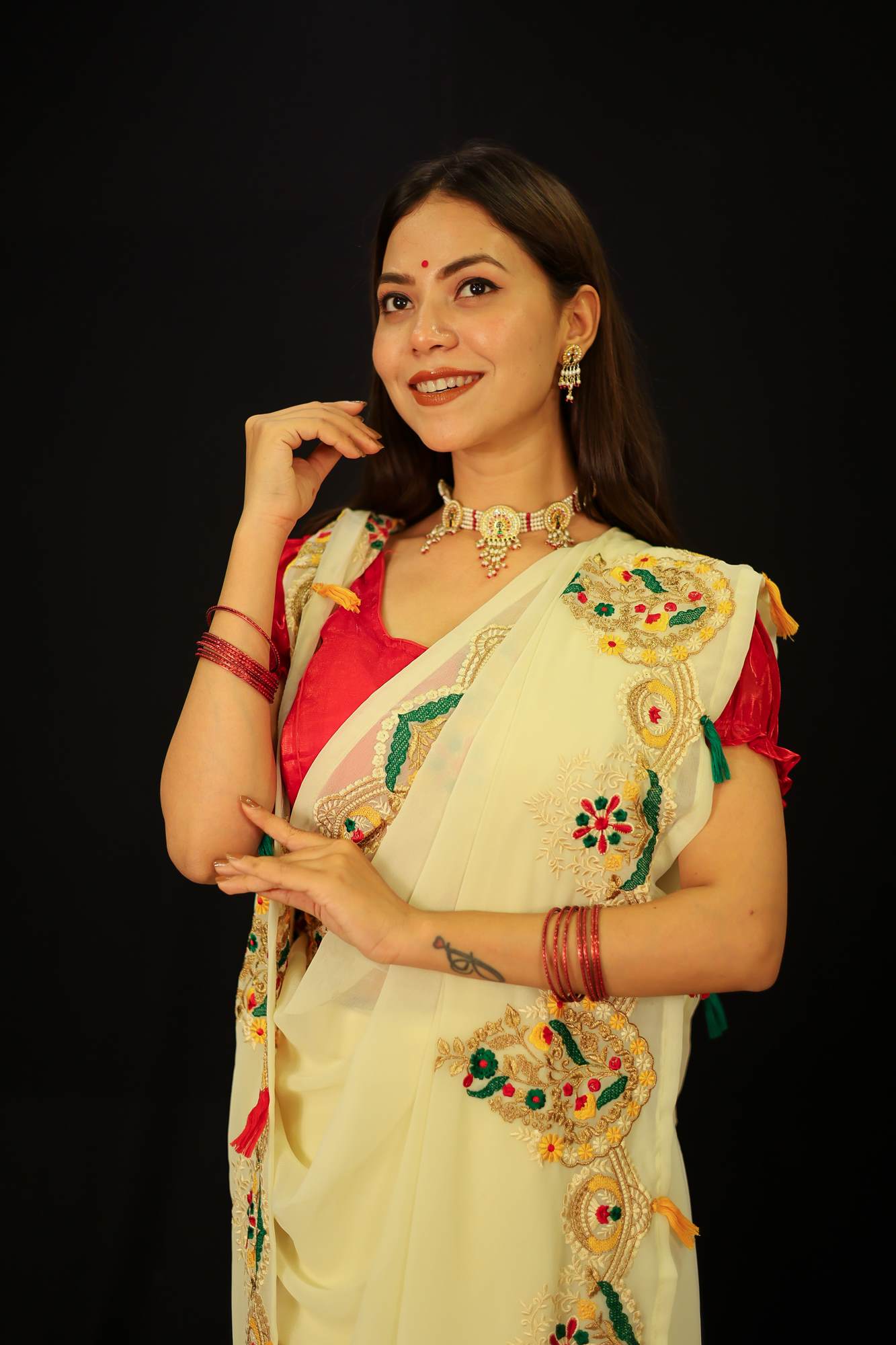 Bengali Style Ready to Wear Saree